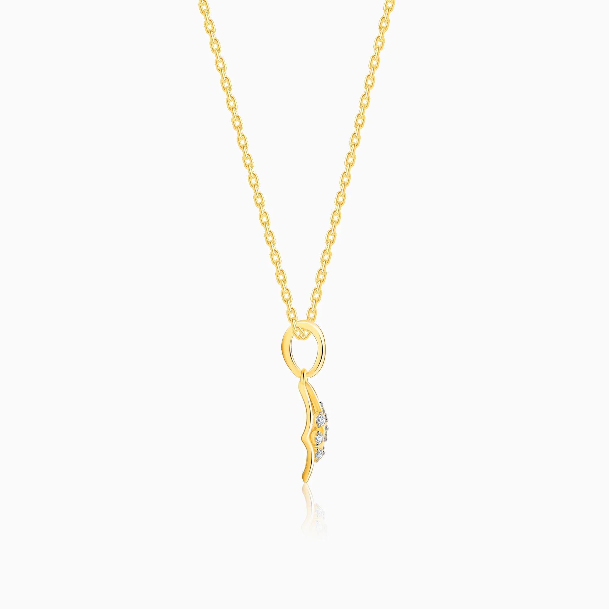 Gold Rhombus Diamond Pendant - Image 5
