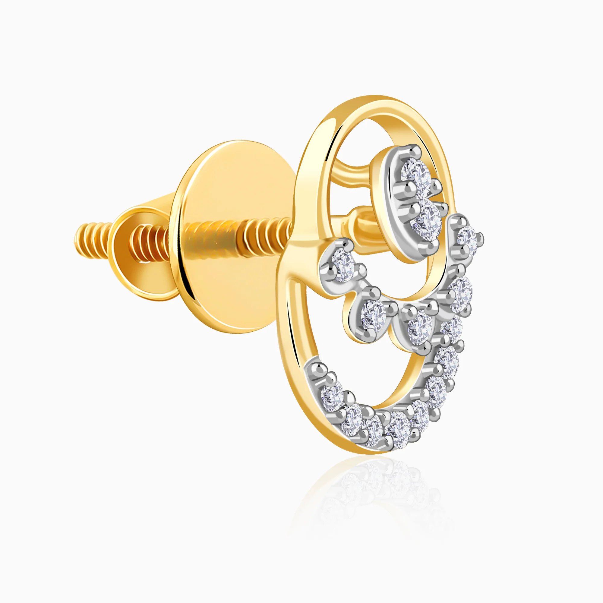 Gold Rosalie Lab Grown Diamond Stud Earrings - Image 4