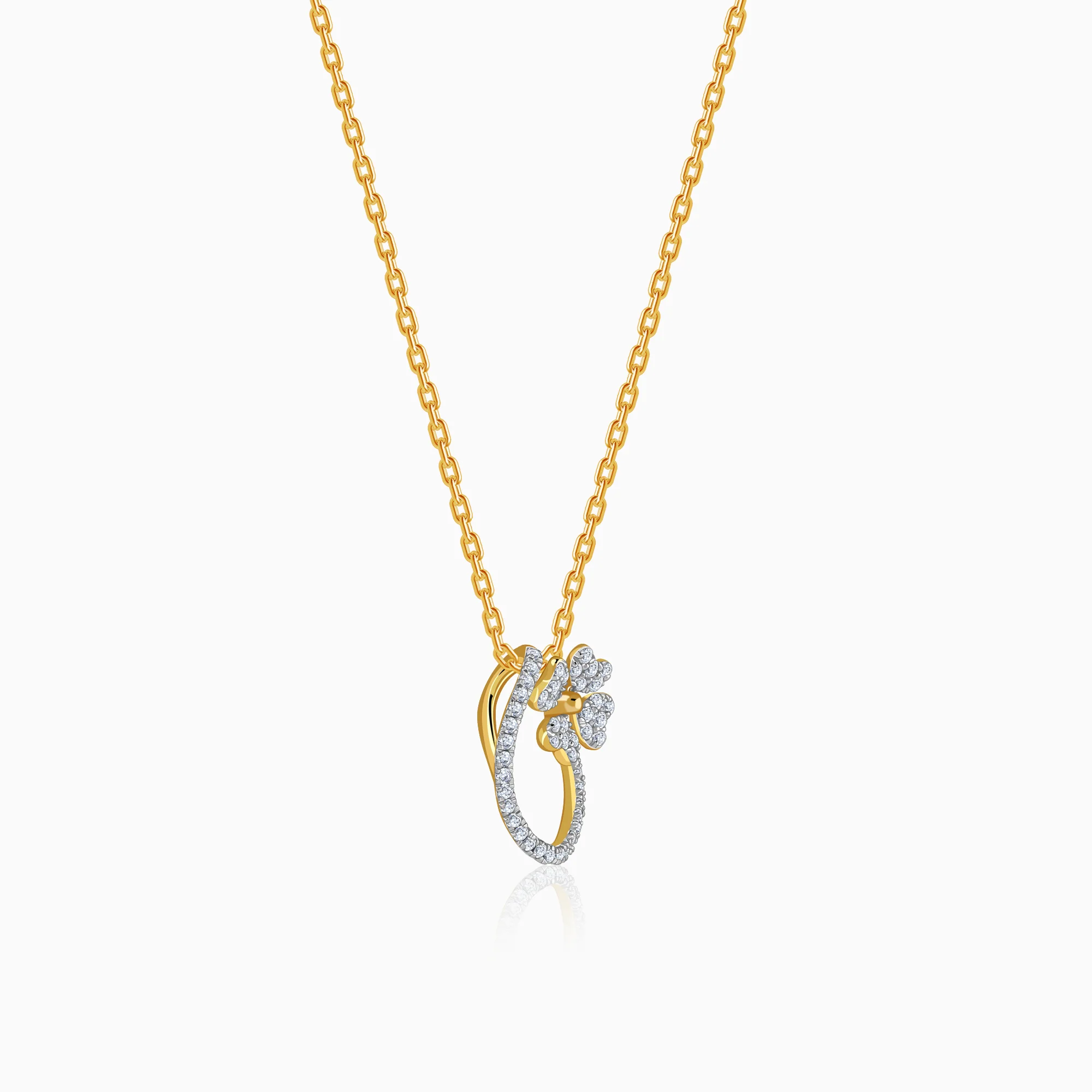 Gold Rosaline Spark Lab Grown Diamond Pendant - Image 4
