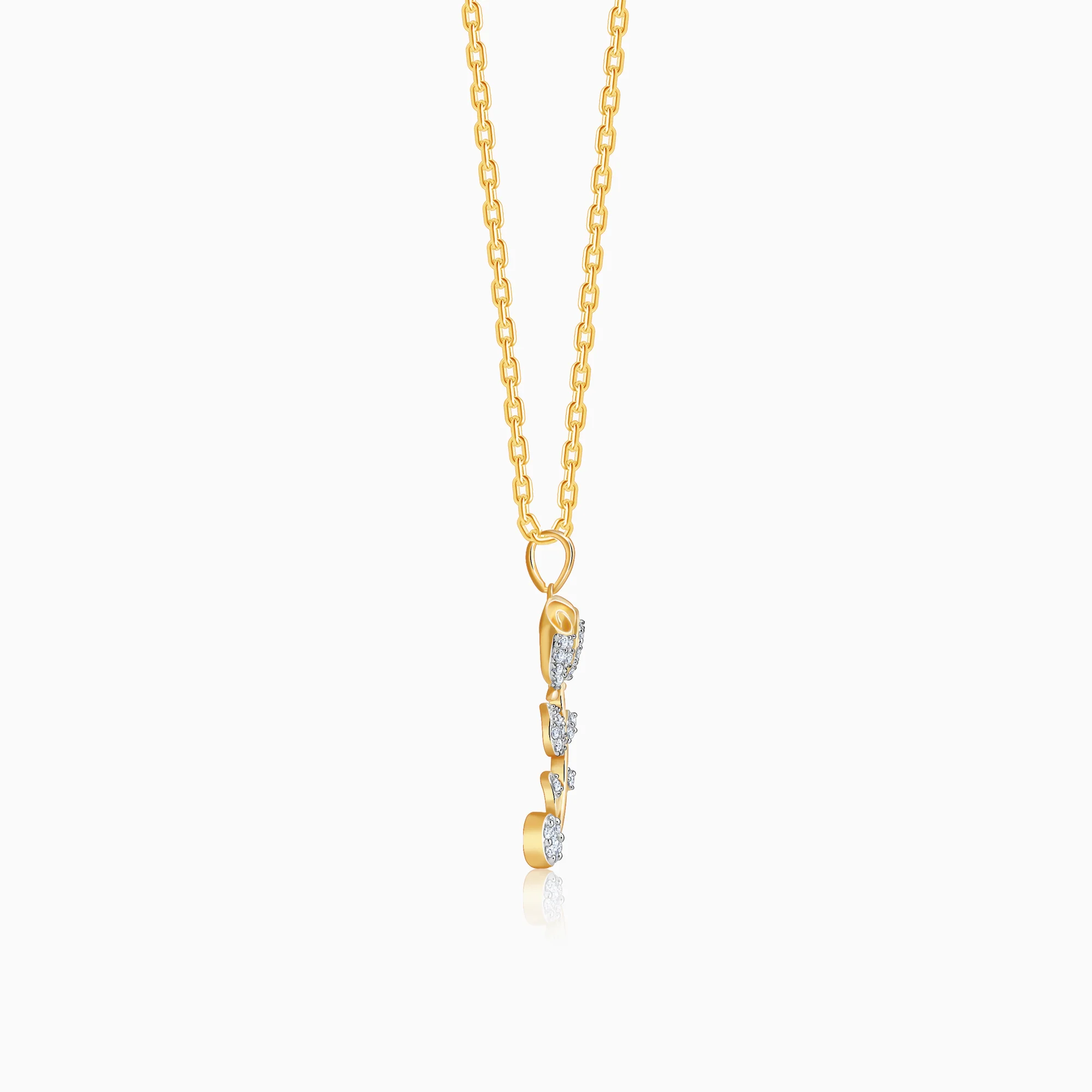 Gold Rose Reverie Lab Grown Diamond Pendant - Image 5