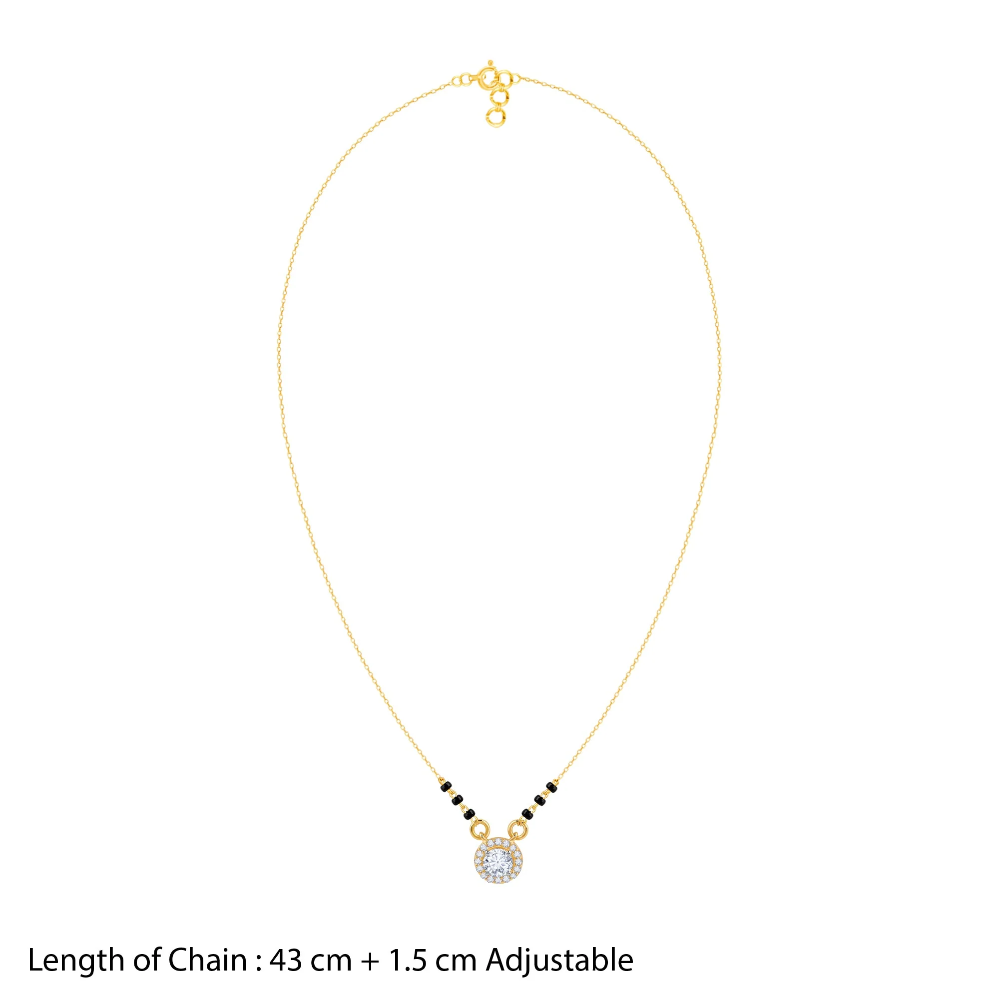 Gold Samantha Lab Grown Diamond Mangalsutra - Image 5