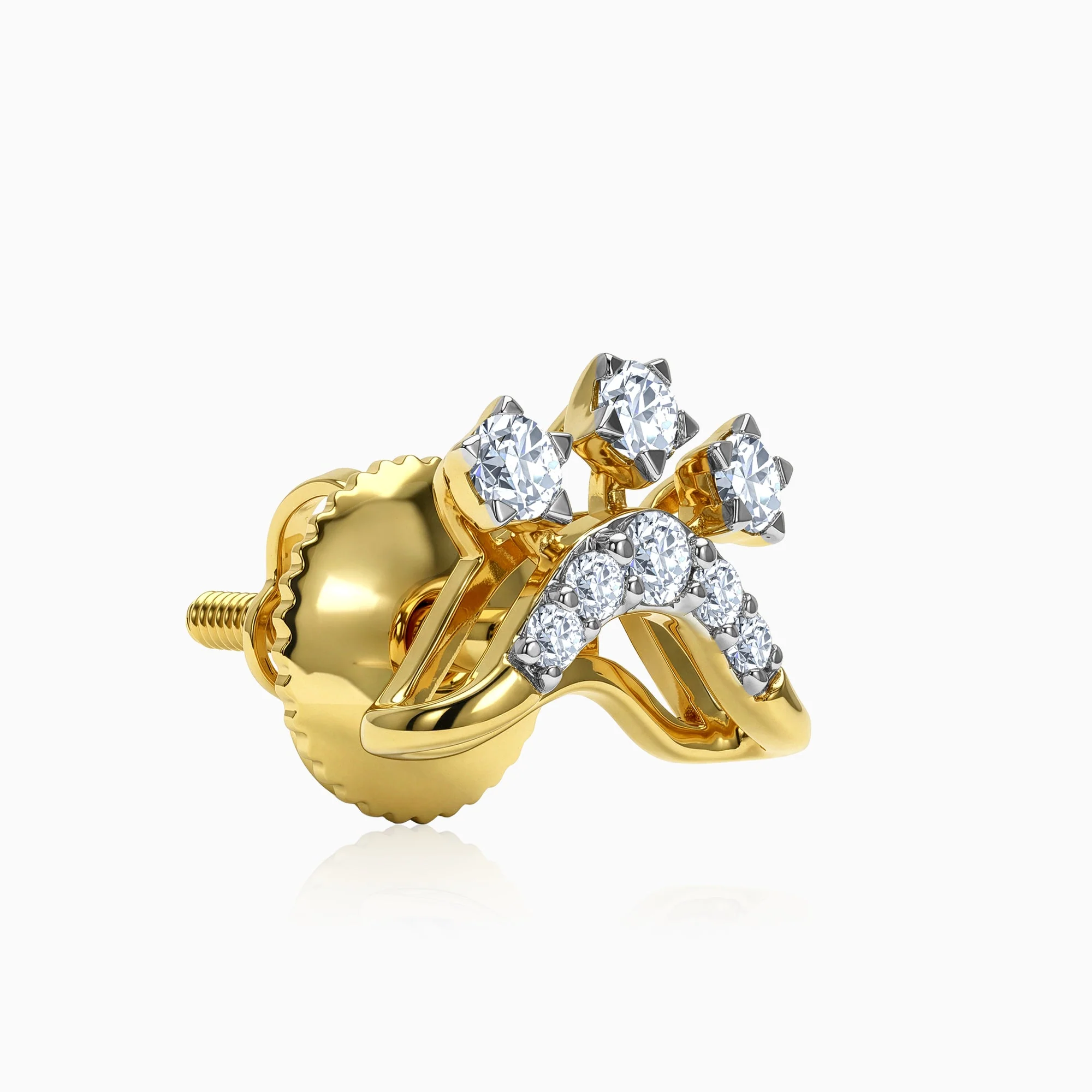 Gold Seraphina Lab Grown Diamond Earrings - Image 4