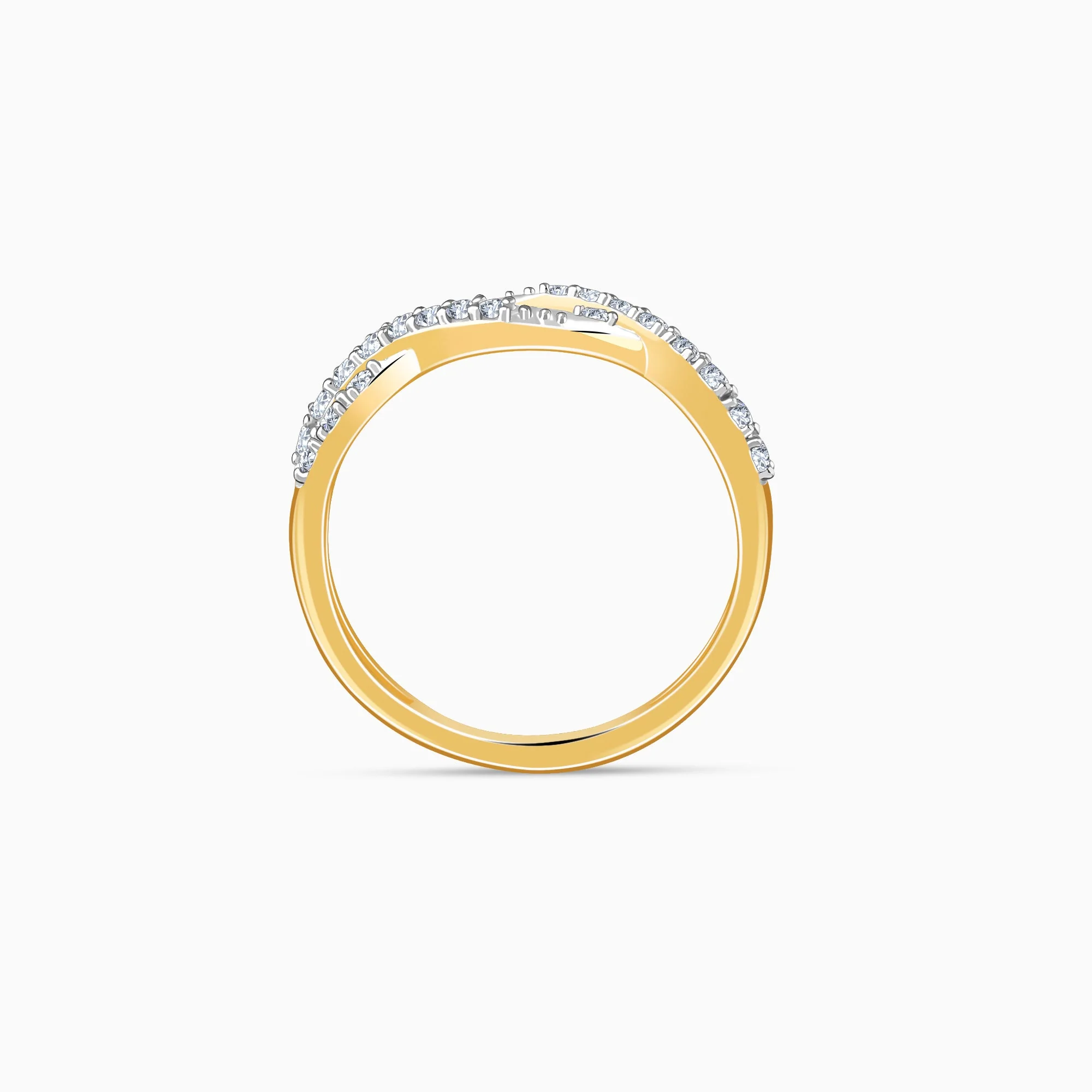 Gold Shining Twist Lab Grown Diamond Ring - Image 5