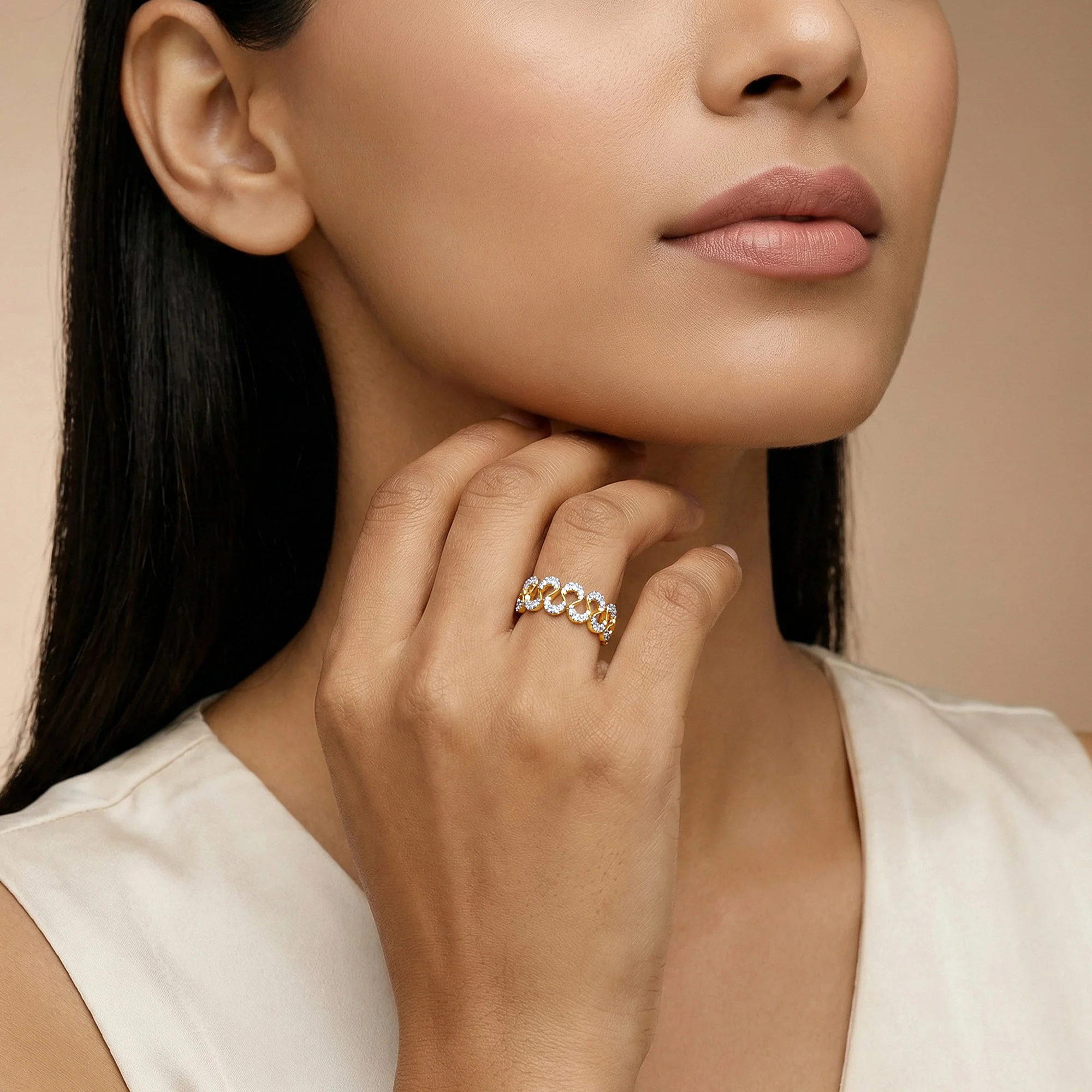 Gold Simone Lab Grown Diamond Ring (Size 12) - Image 3