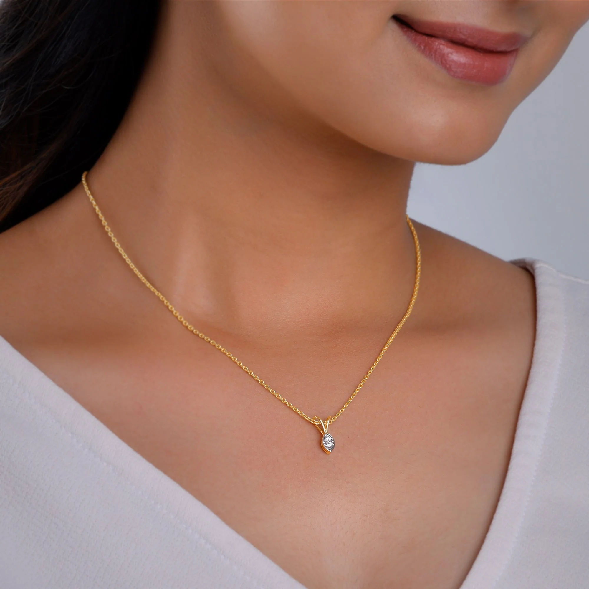 Gold Simply Diamond Pendant - Image 3