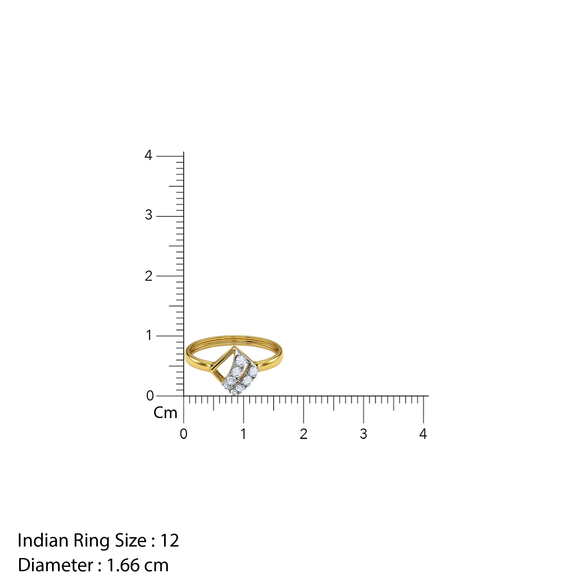 Gold Slant Theory Lab Grown Diamond Ring (Size 12) - Image 5