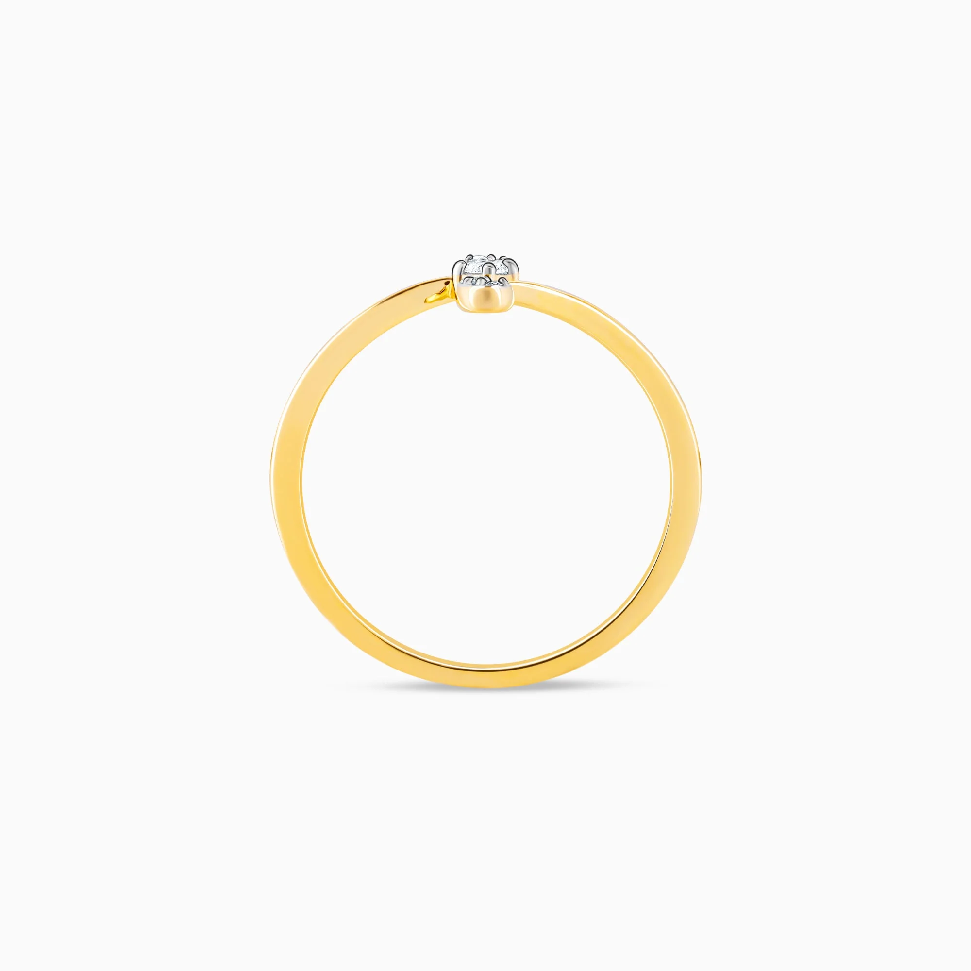 Gold Sleek Diamond Ring - Image 5