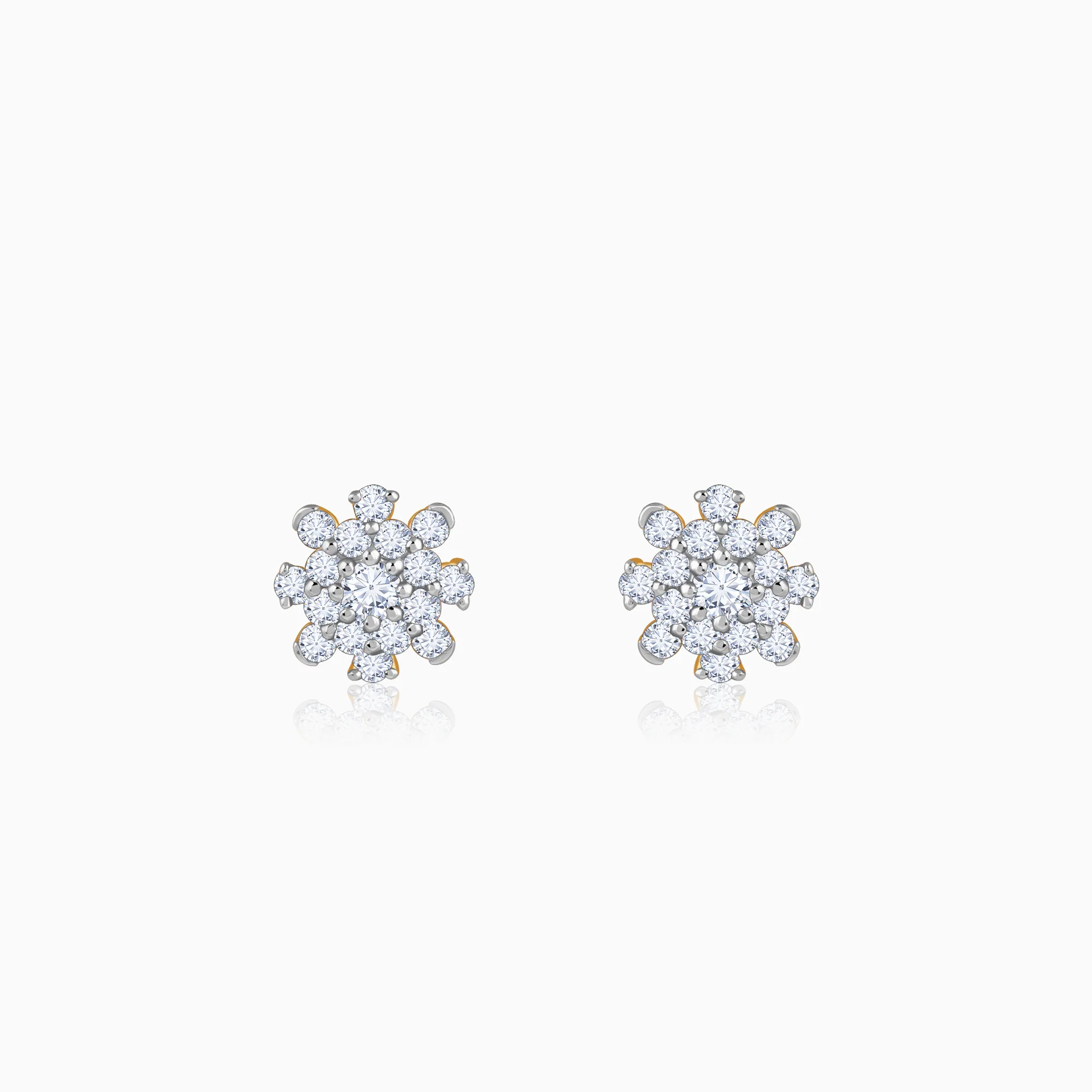 Gold Snowbloom Spark Lab Grown Diamond Studs
