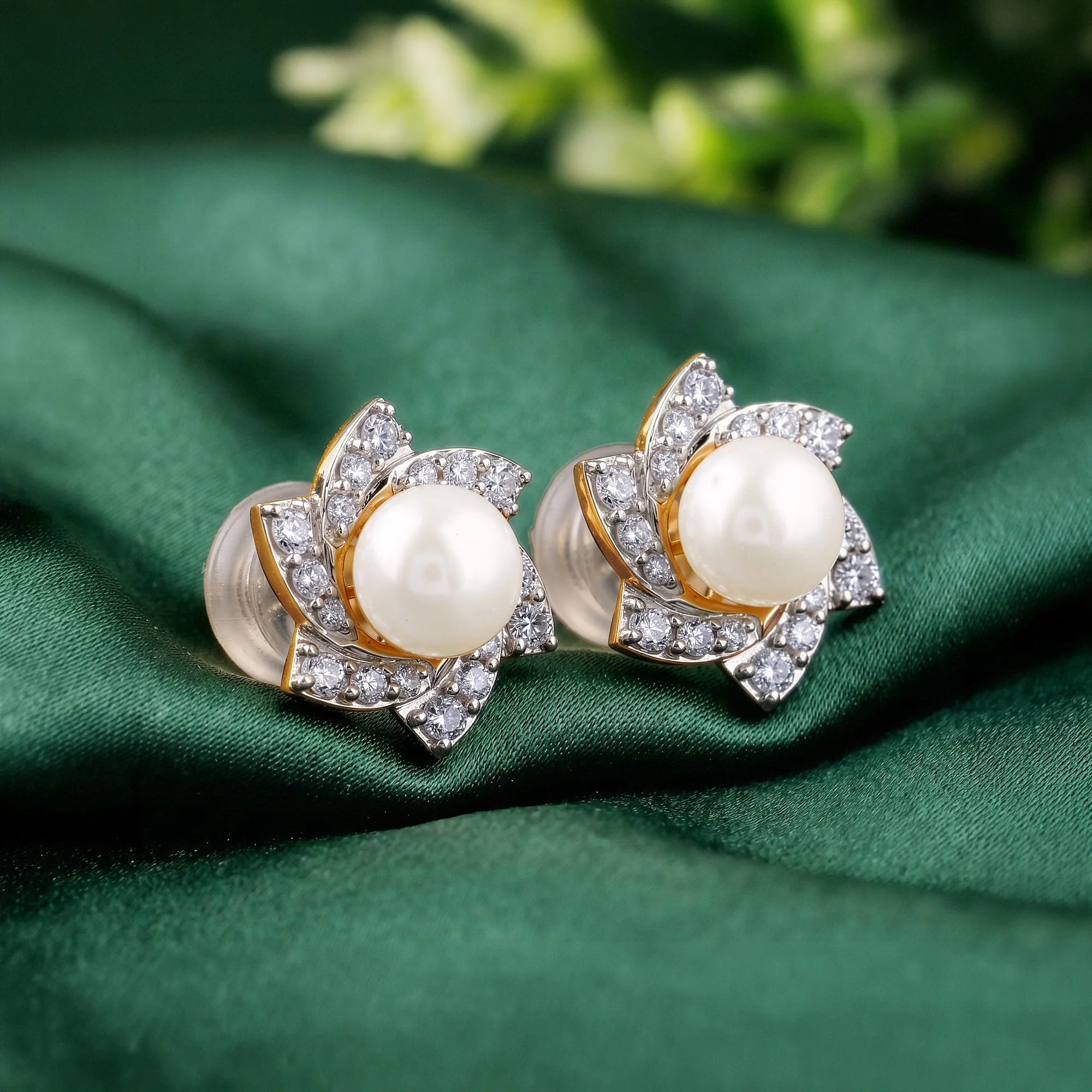 Gold Soft Centre Lab Grown Diamond Earrings - Image 2