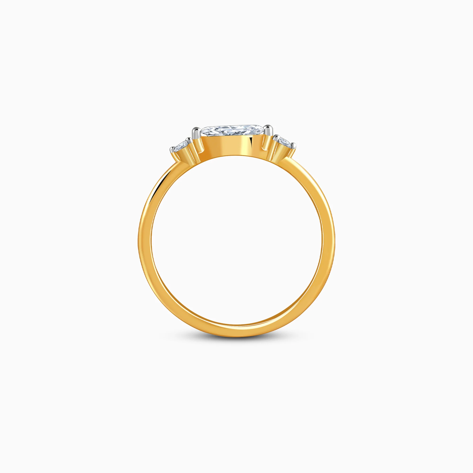 Gold Solara Oval Lab Grown Diamond Ring - Image 5