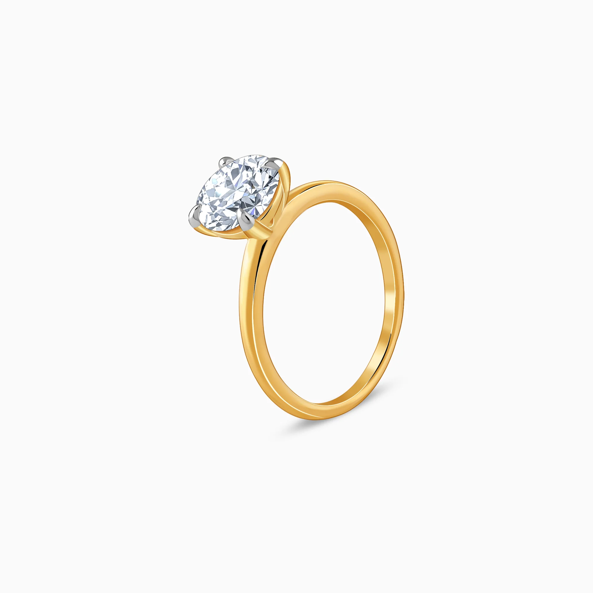 Gold Soul Solitaire Lab Grown Diamond Ring - Image 4