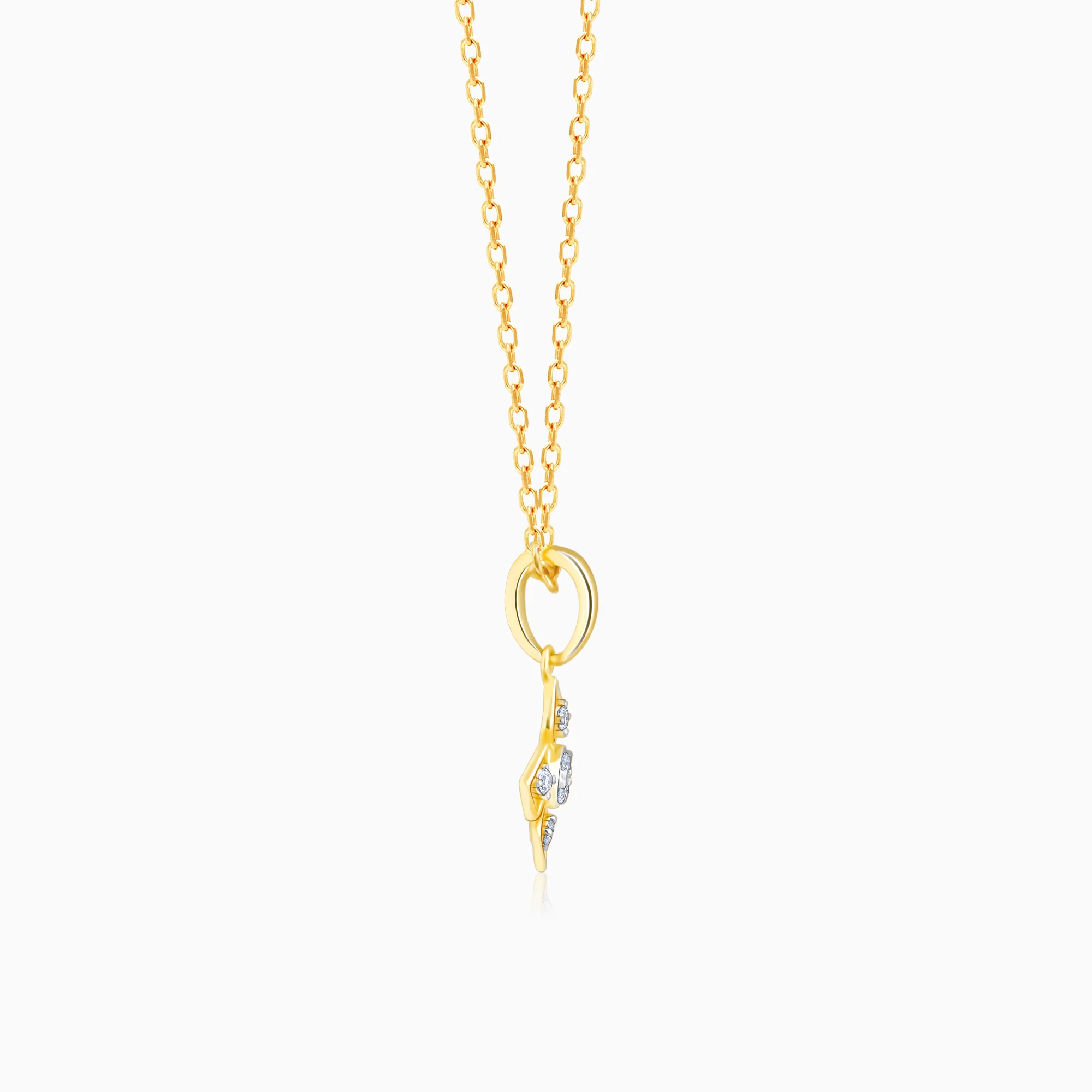 Gold Dazzling Diamond Pendant - Image 4