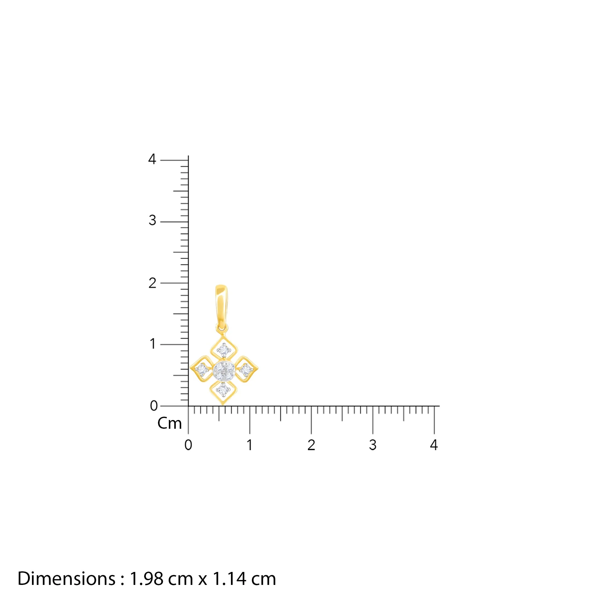 Gold Dazzling Diamond Pendant - Image 6
