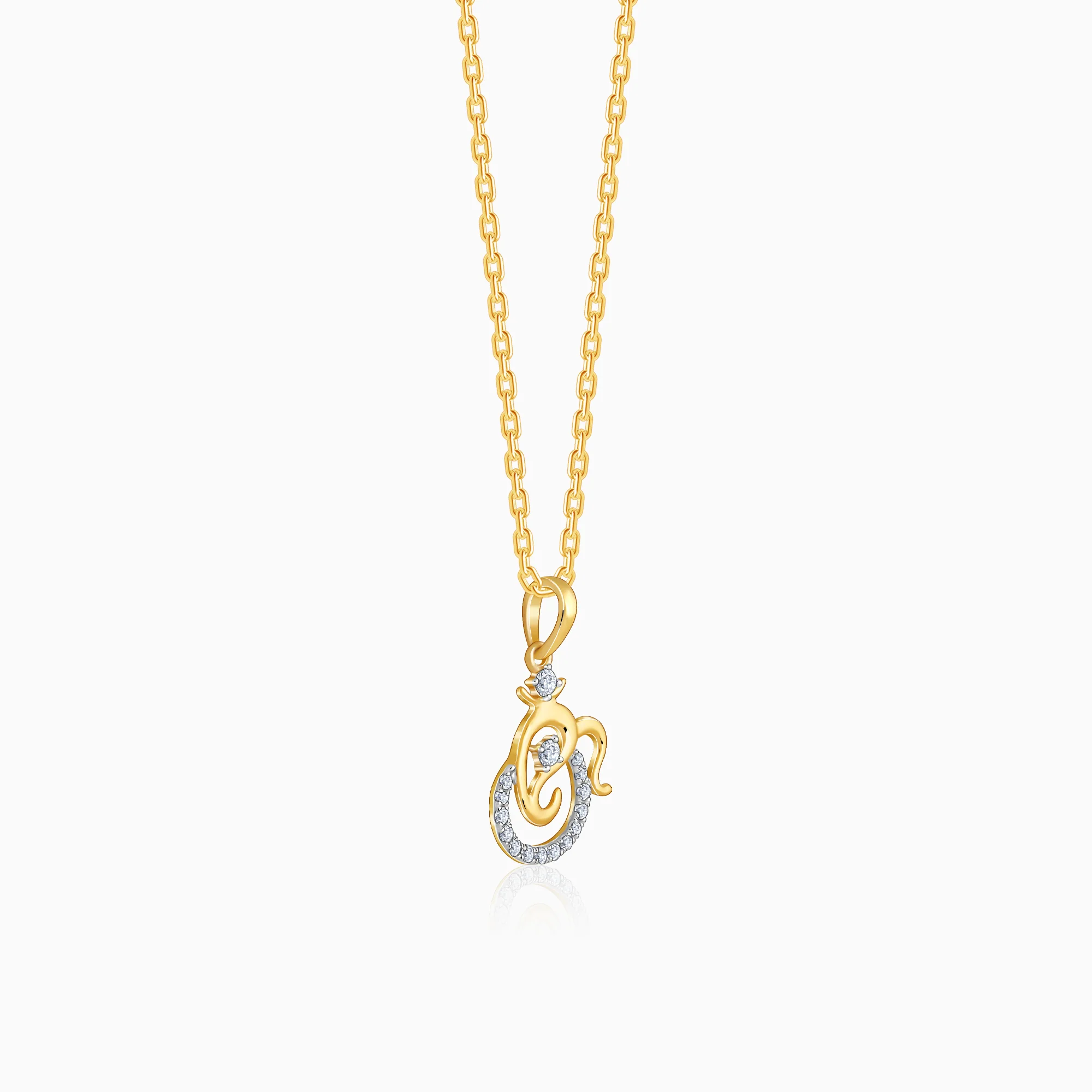 Gold Spiritual Ganesha Lab Grown Diamond Pendant - Image 4