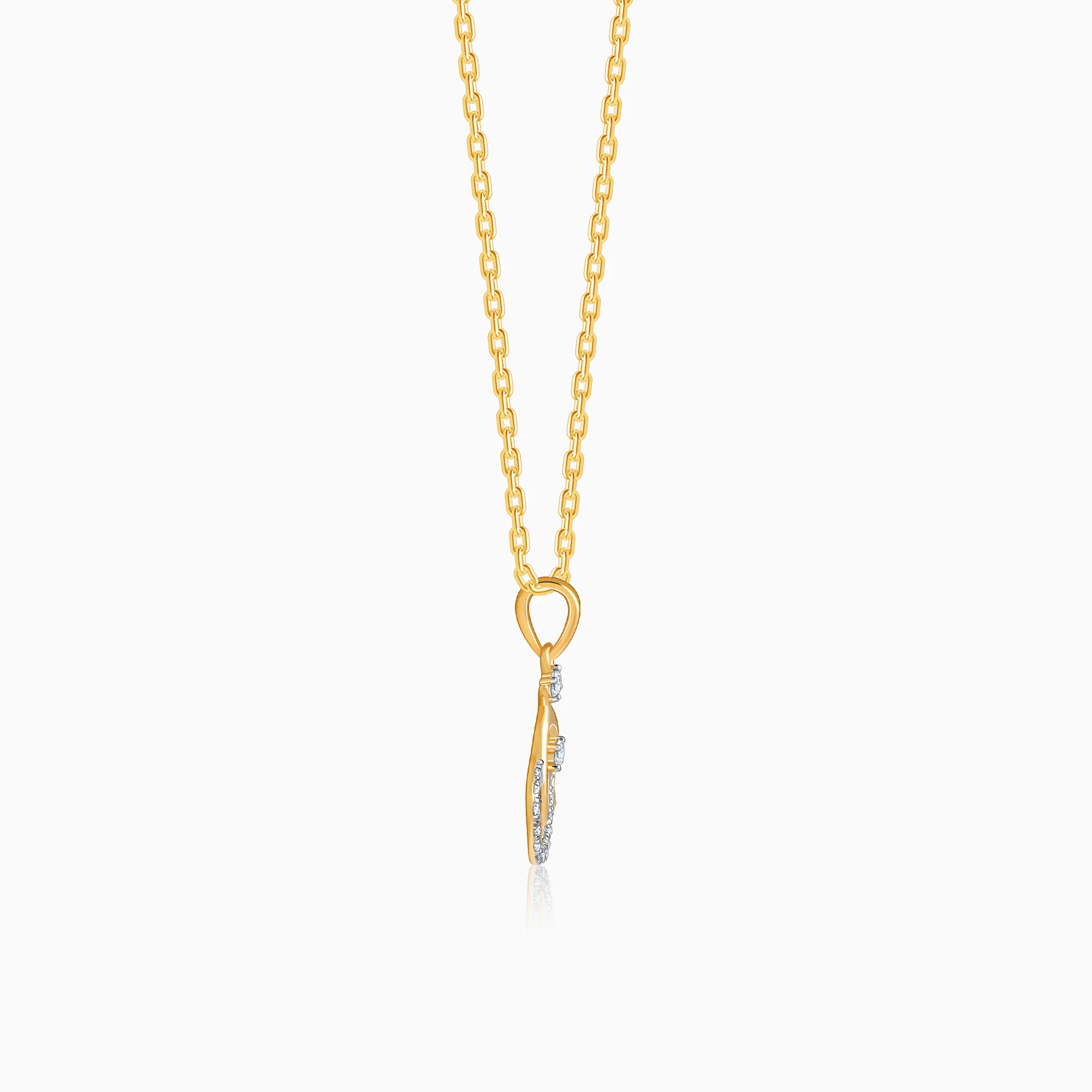 Gold Spiritual Ganesha Lab Grown Diamond Pendant - Image 5