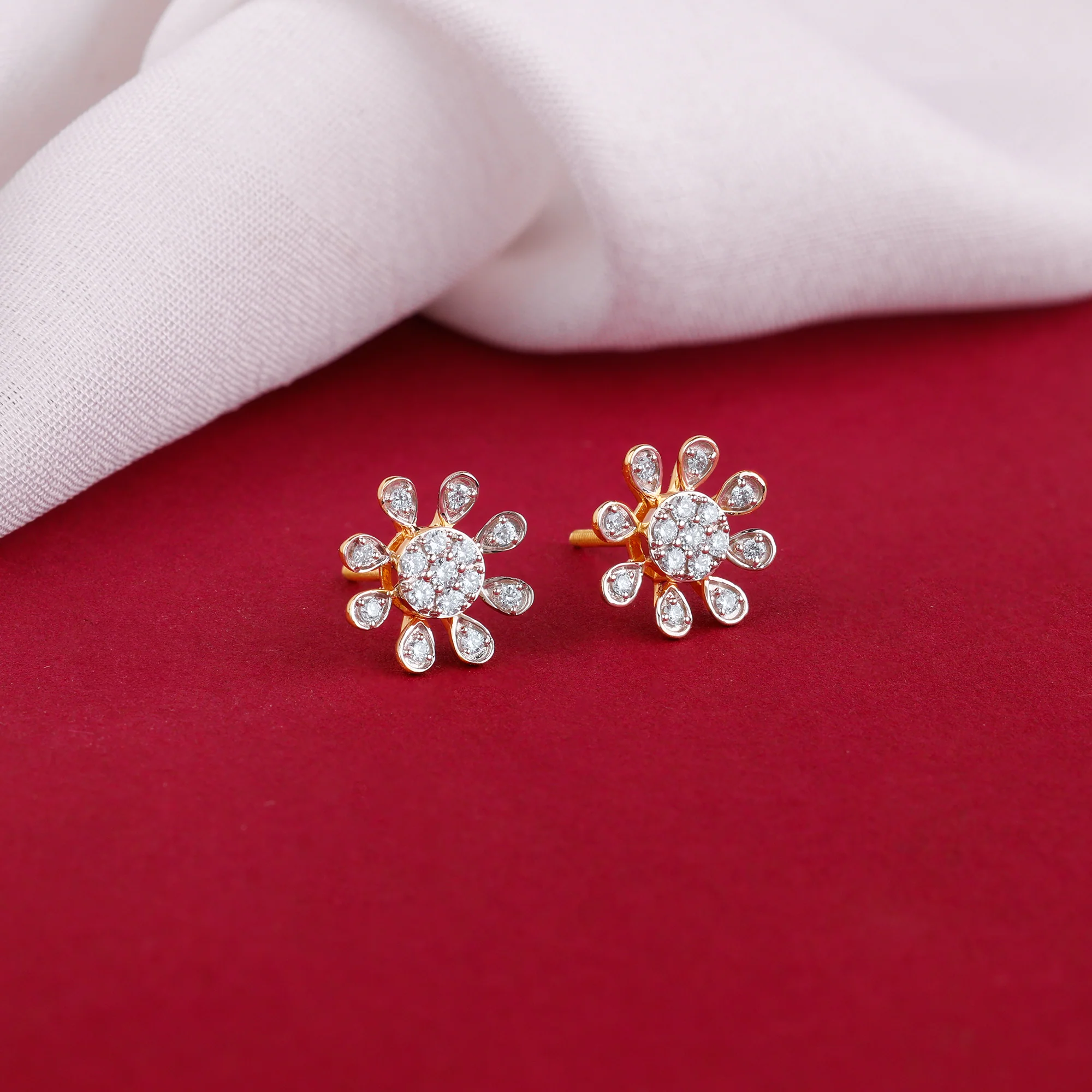 Gold Spring Beauty Lab Grown Diamond Earrings - Image 2