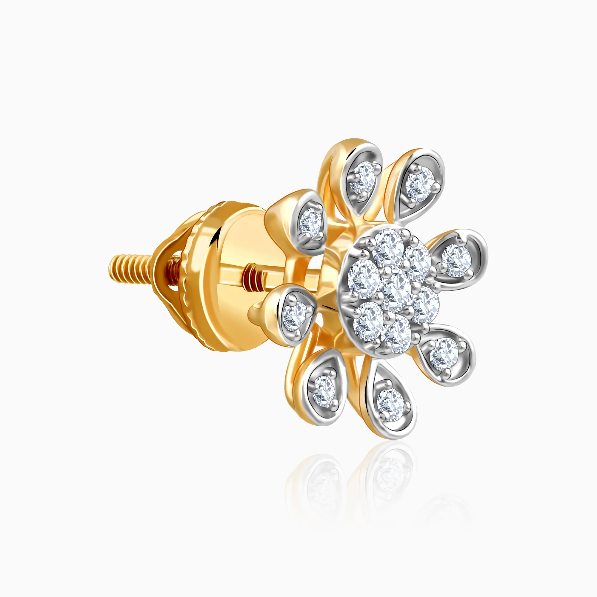Gold Spring Beauty Lab Grown Diamond Earrings - Image 4