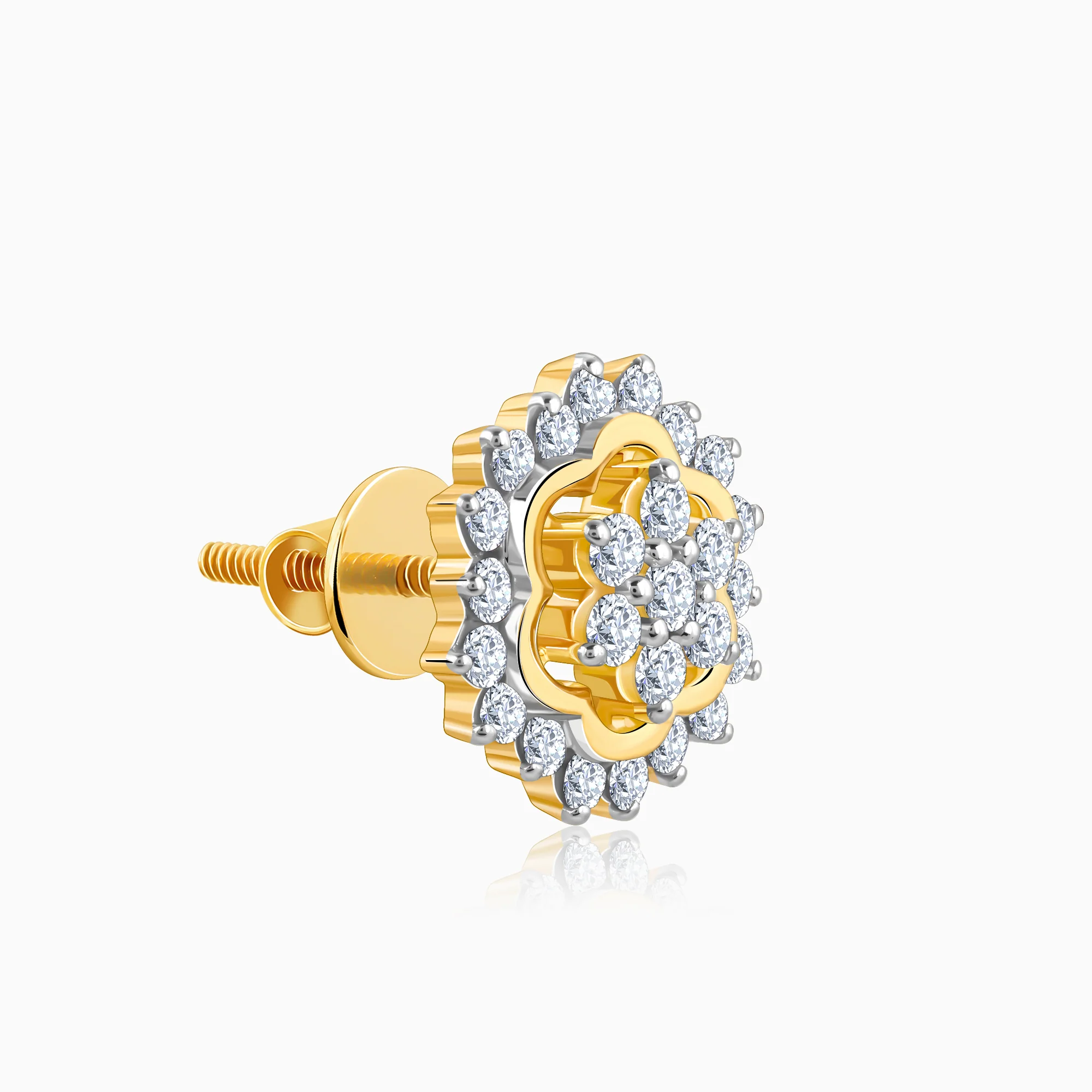 Gold Spring Diamond Studs - Image 4
