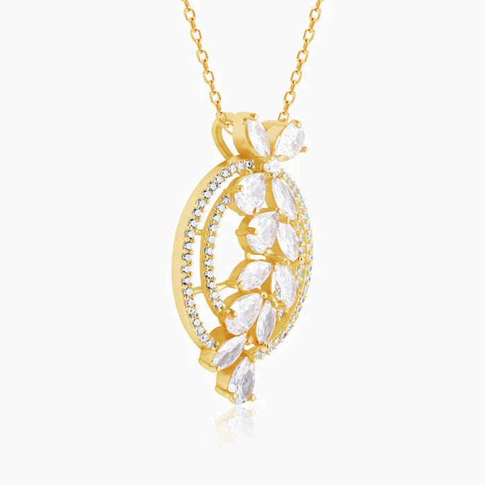 The White Periwinkle Pendant With Link Chain - Image 4