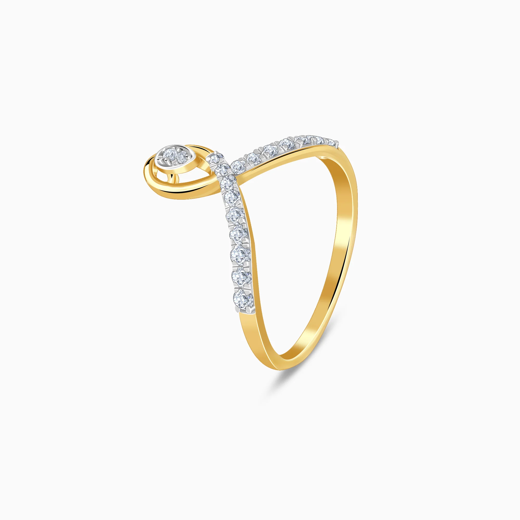 Gold Stylish Glow Lab Grown Diamond Ring - Image 4