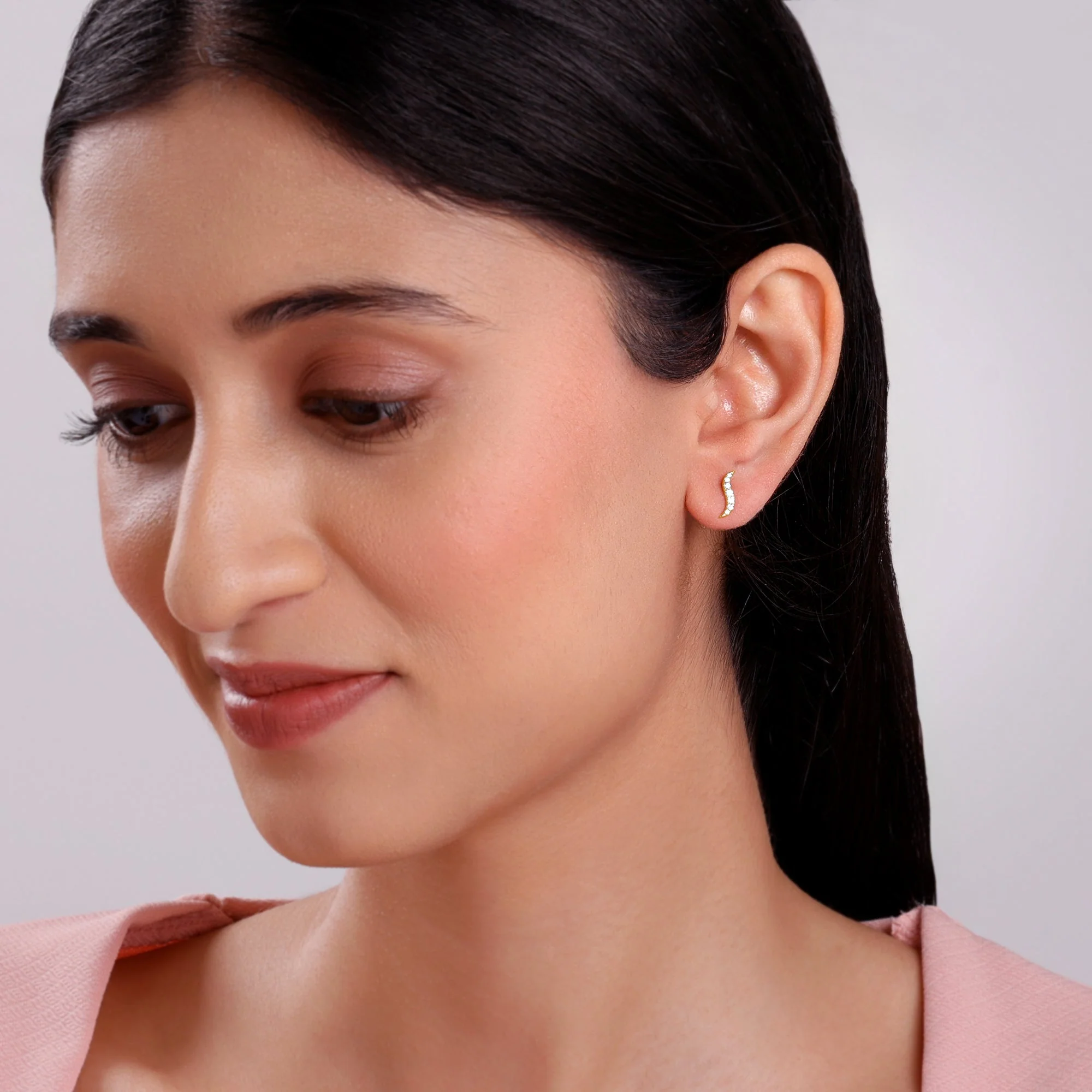 Gold Sway Lab Grown Diamond Studs - Image 3