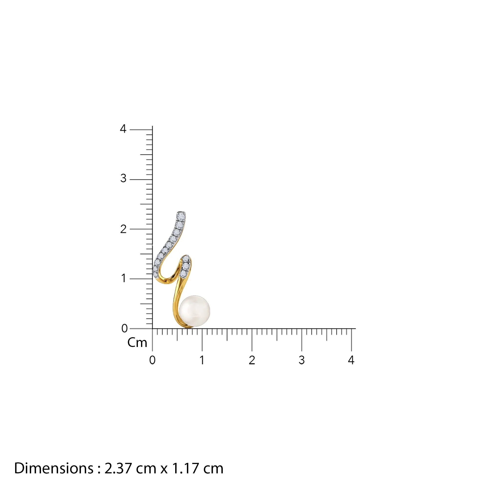 Gold Swirl and Soul Lab grown Diamond Earrings - Image 5