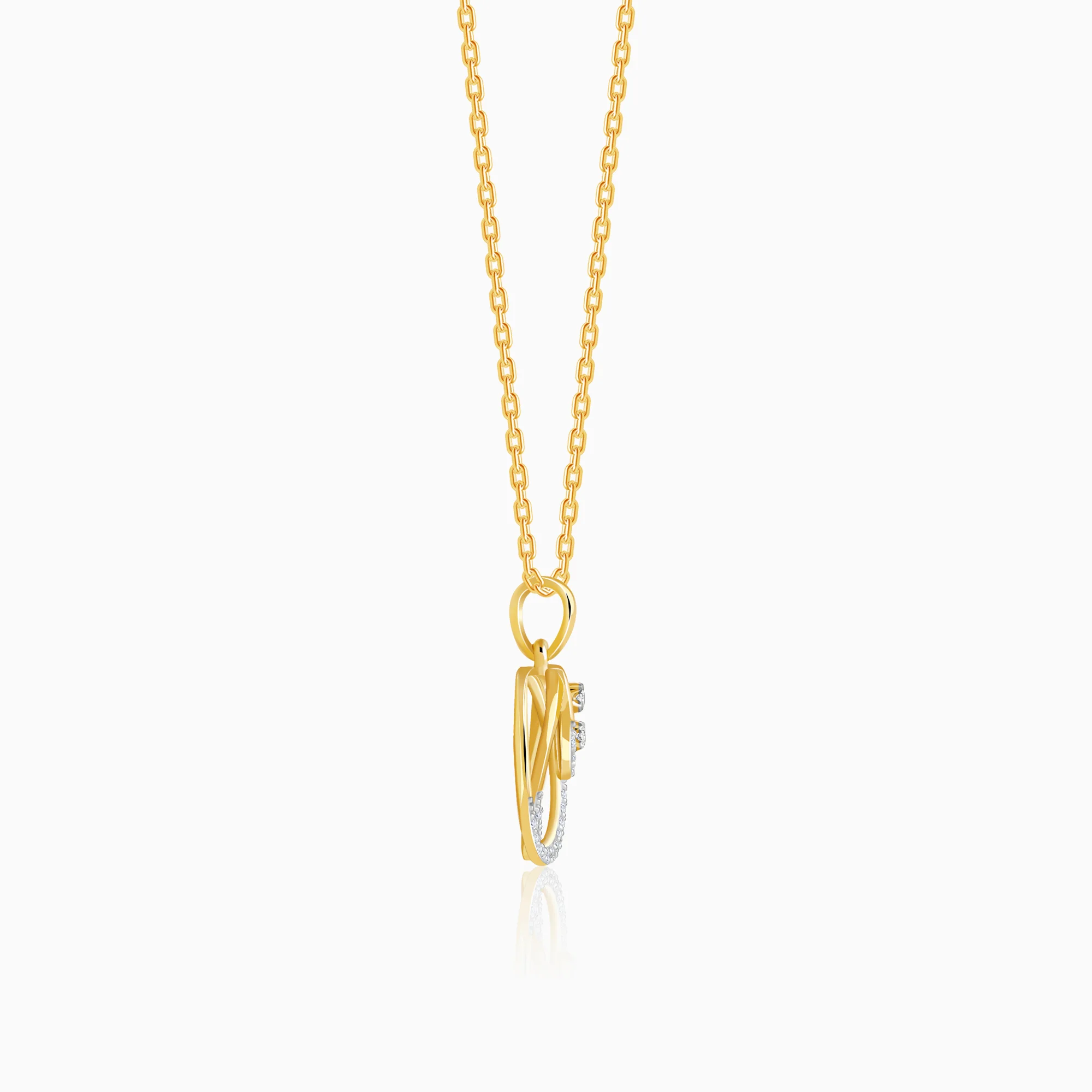 Gold Tangle Lab Grown Diamond Pendant - Image 5