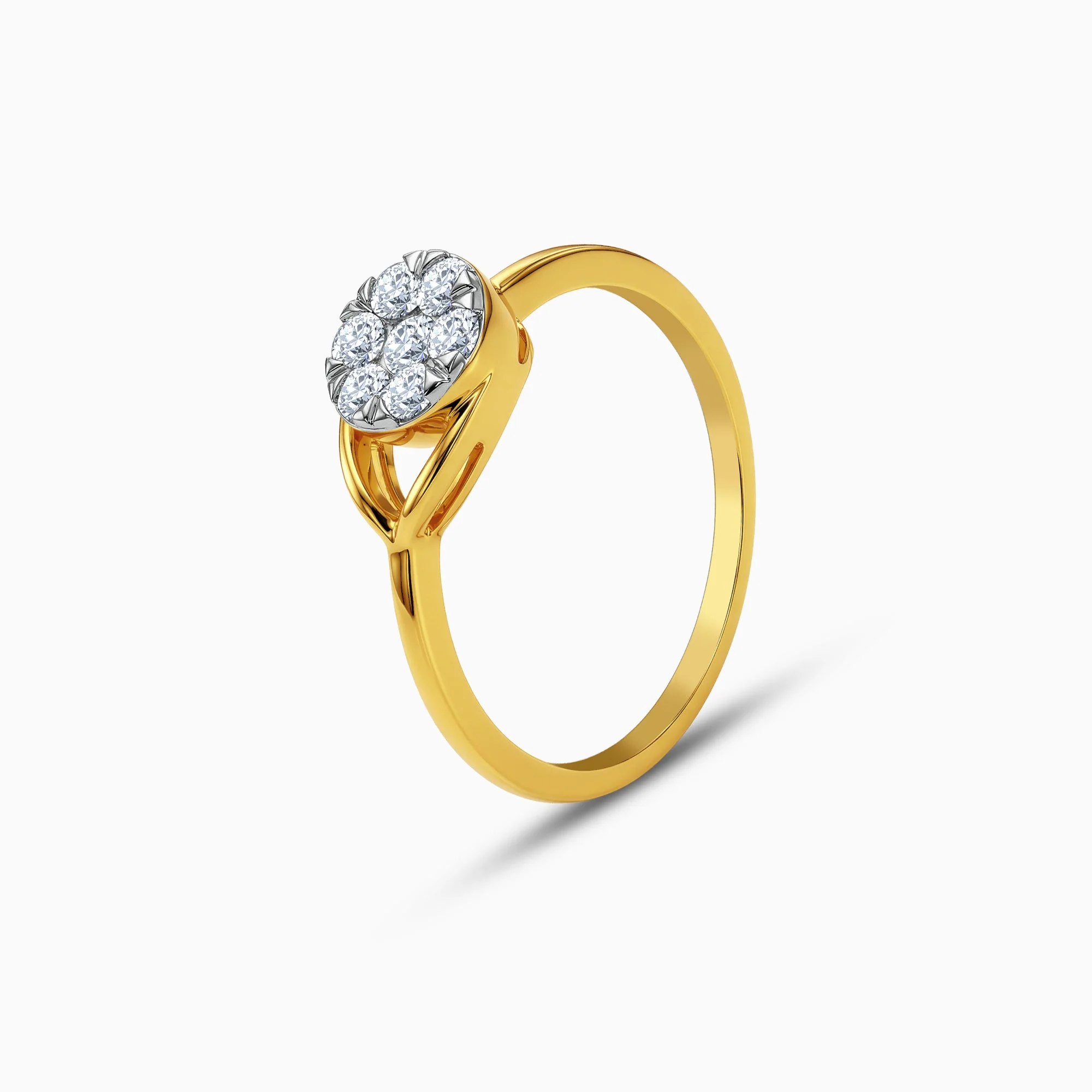 Gold Teardrop Halo Lab Grown Diamond Ring (Size 12) - Image 4