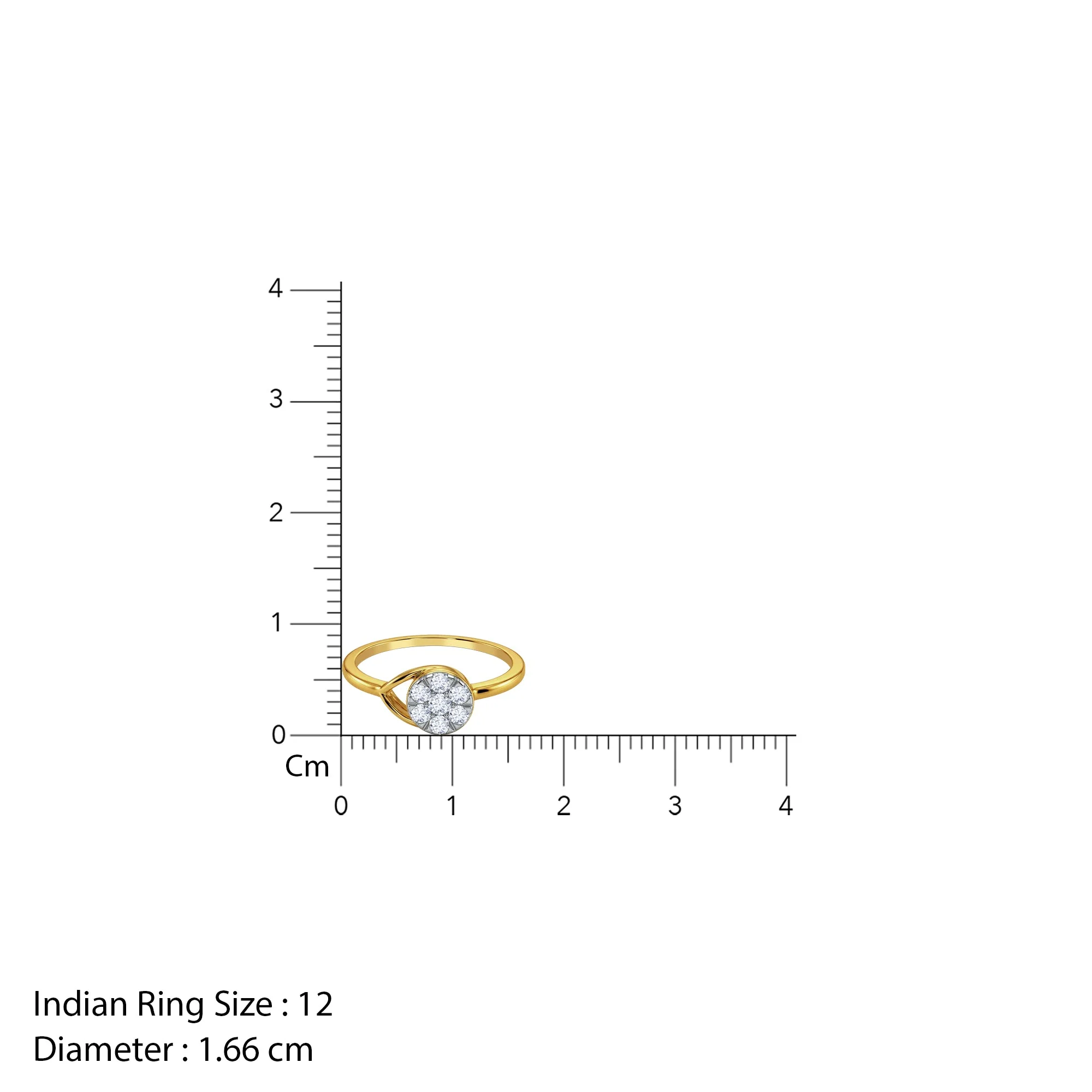 Gold Teardrop Halo Lab Grown Diamond Ring (Size 12) - Image 5