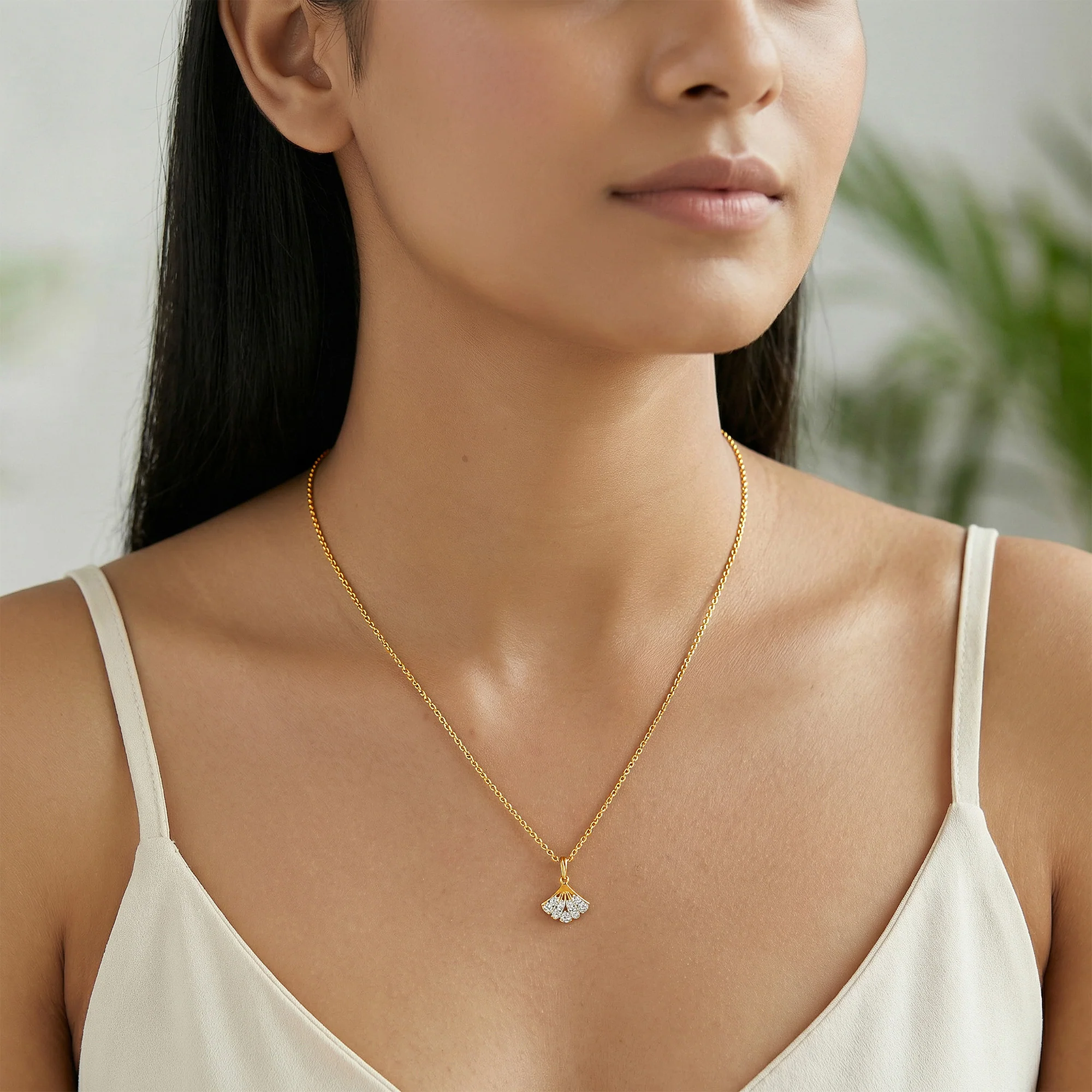 Gold Tidewing Lab Grown Diamond Pendant - Image 3