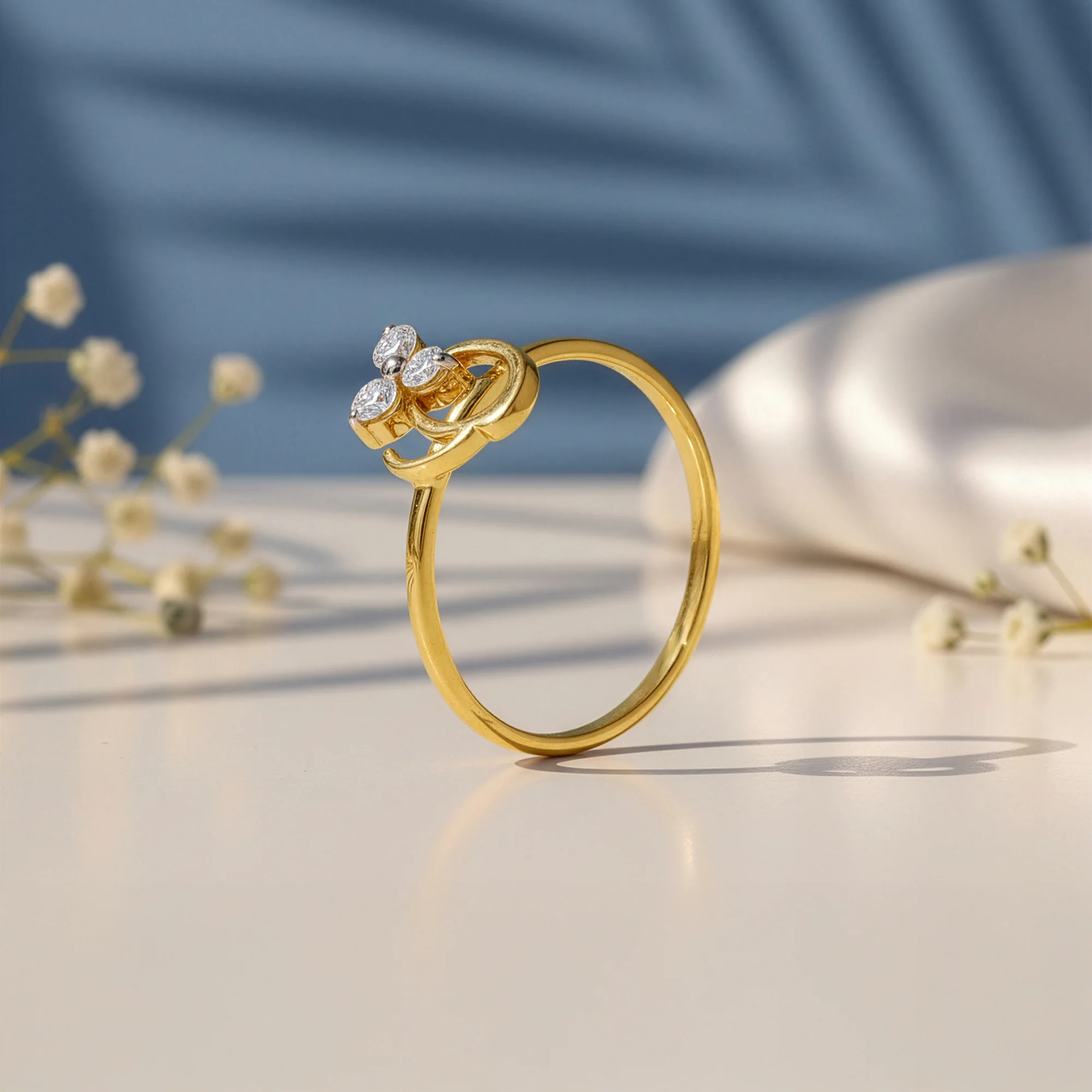 Gold Trilea Lab Grown Diamond Ring - Image 2