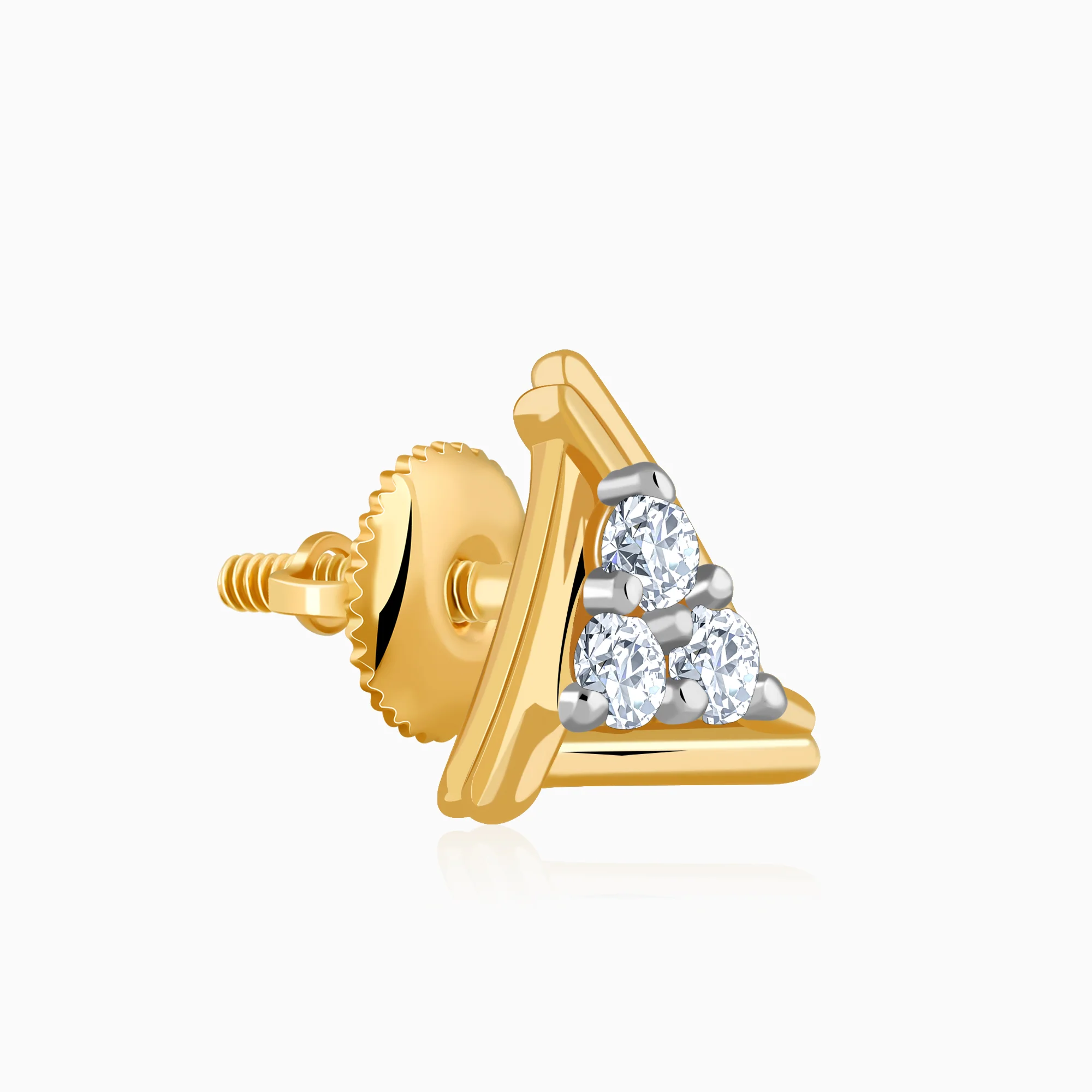 Gold Trio Lab Grown Diamond Earrings - Image 4