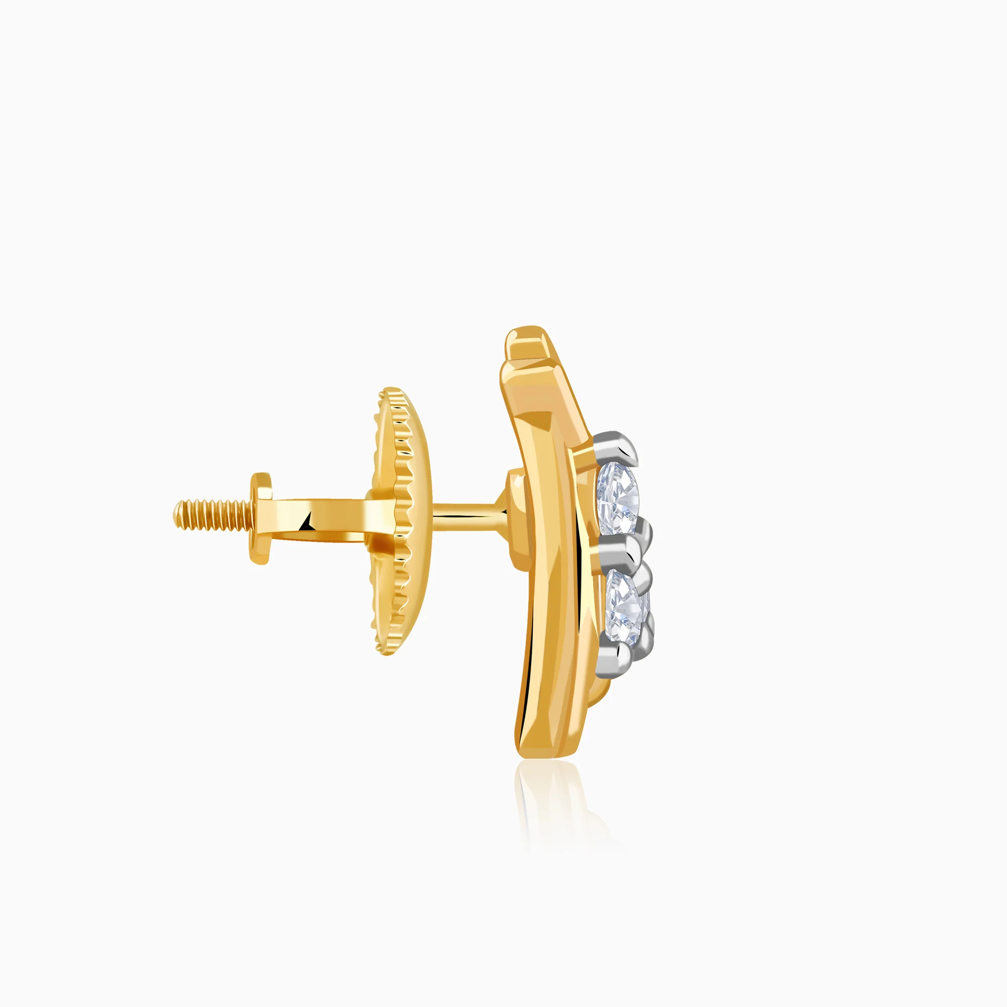 Gold Trio Lab Grown Diamond Earrings - Image 5