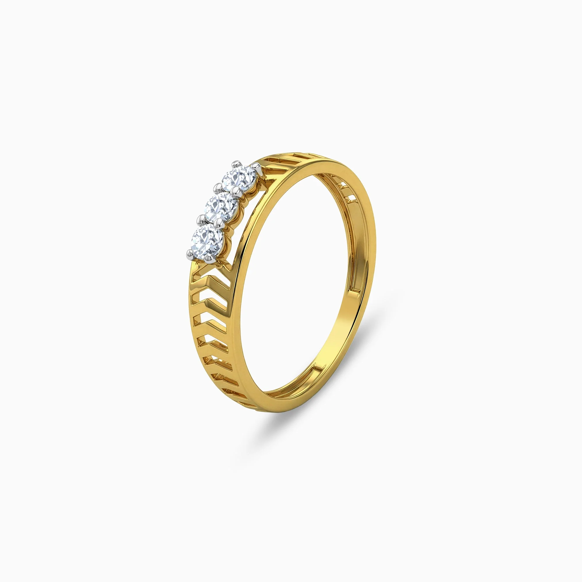 Gold Troika Lab grown Diamond Ring (Size 12) - Image 4