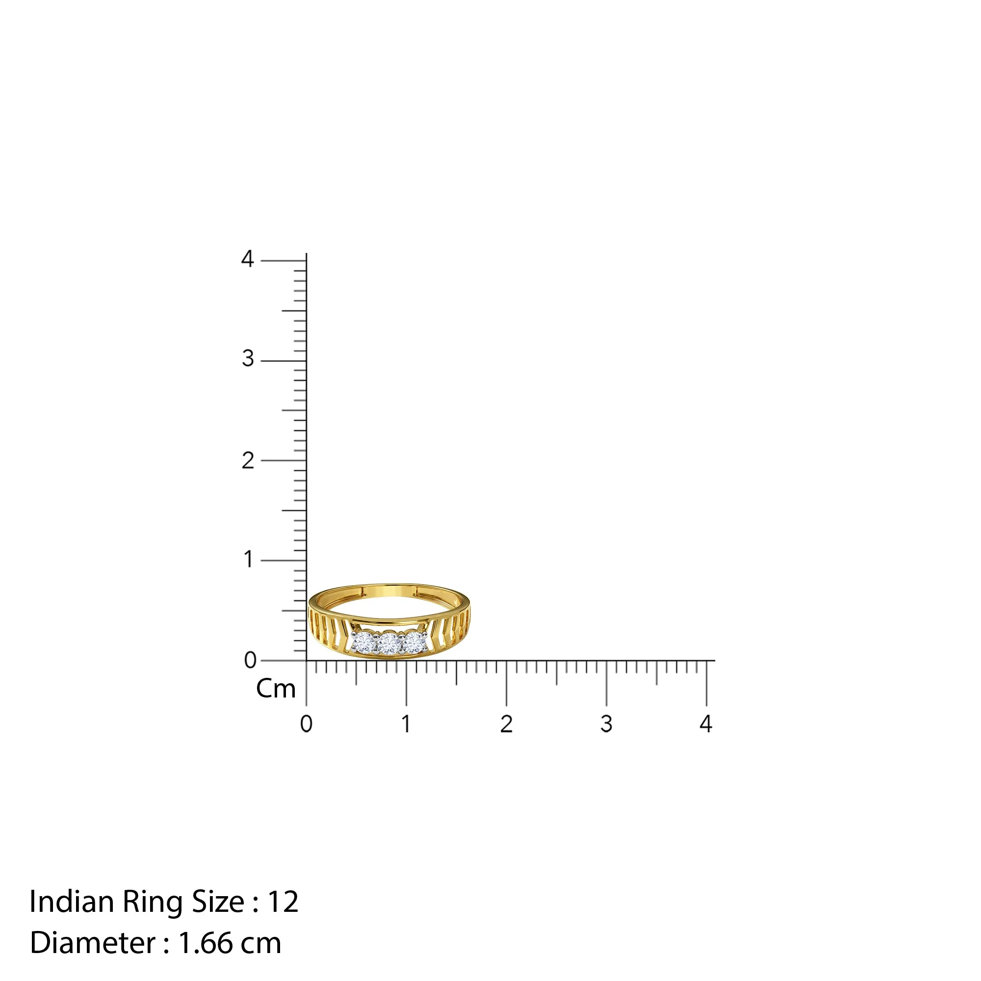 Gold Troika Lab grown Diamond Ring (Size 12) - Image 5