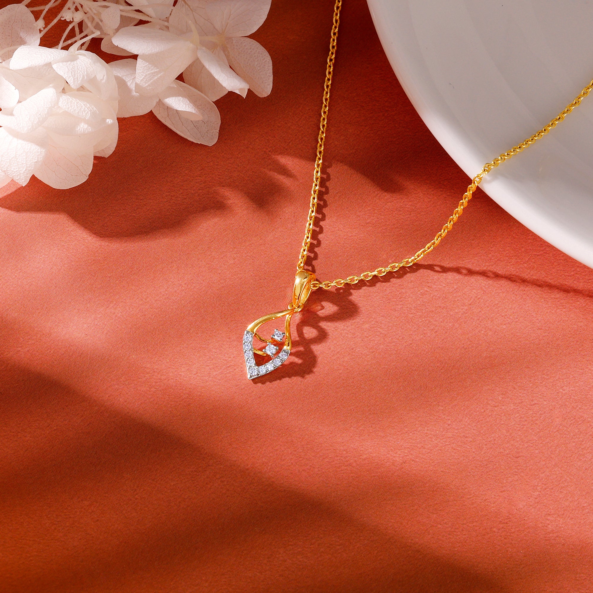 Gold Veil Diamond Pendant - Image 2