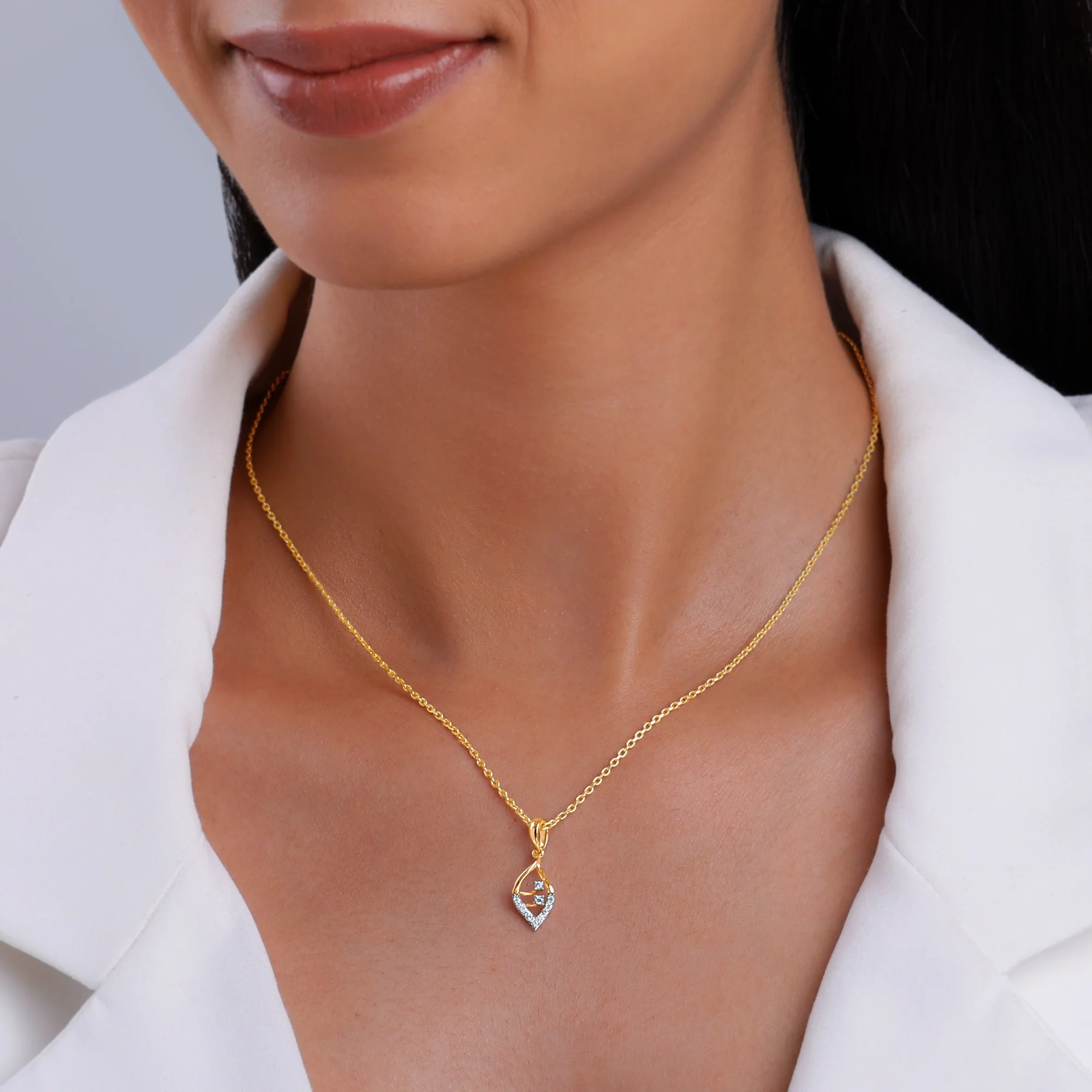 Gold Veil Diamond Pendant - Image 3