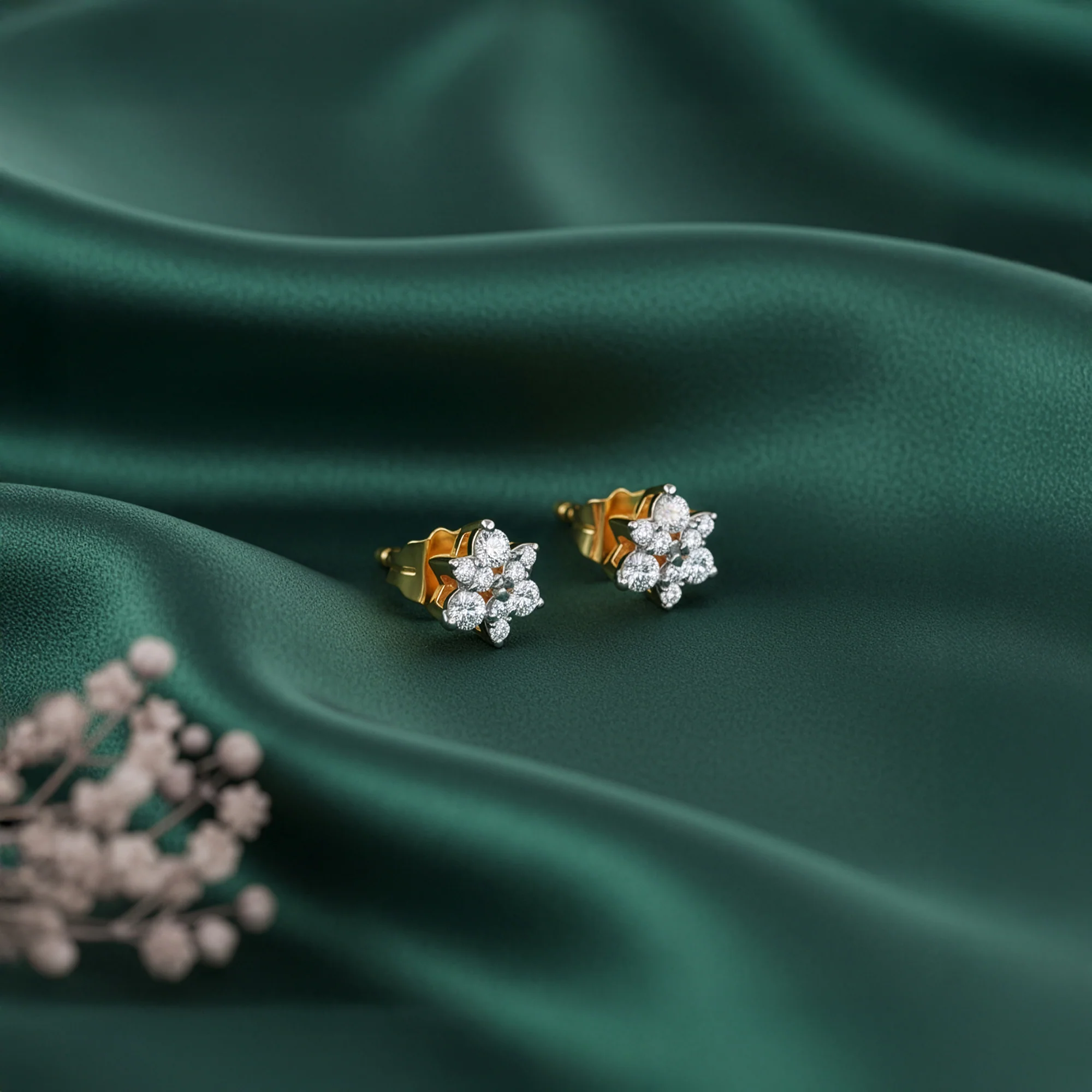 Gold Vespera Lab Grown Diamond Earrings - Image 2