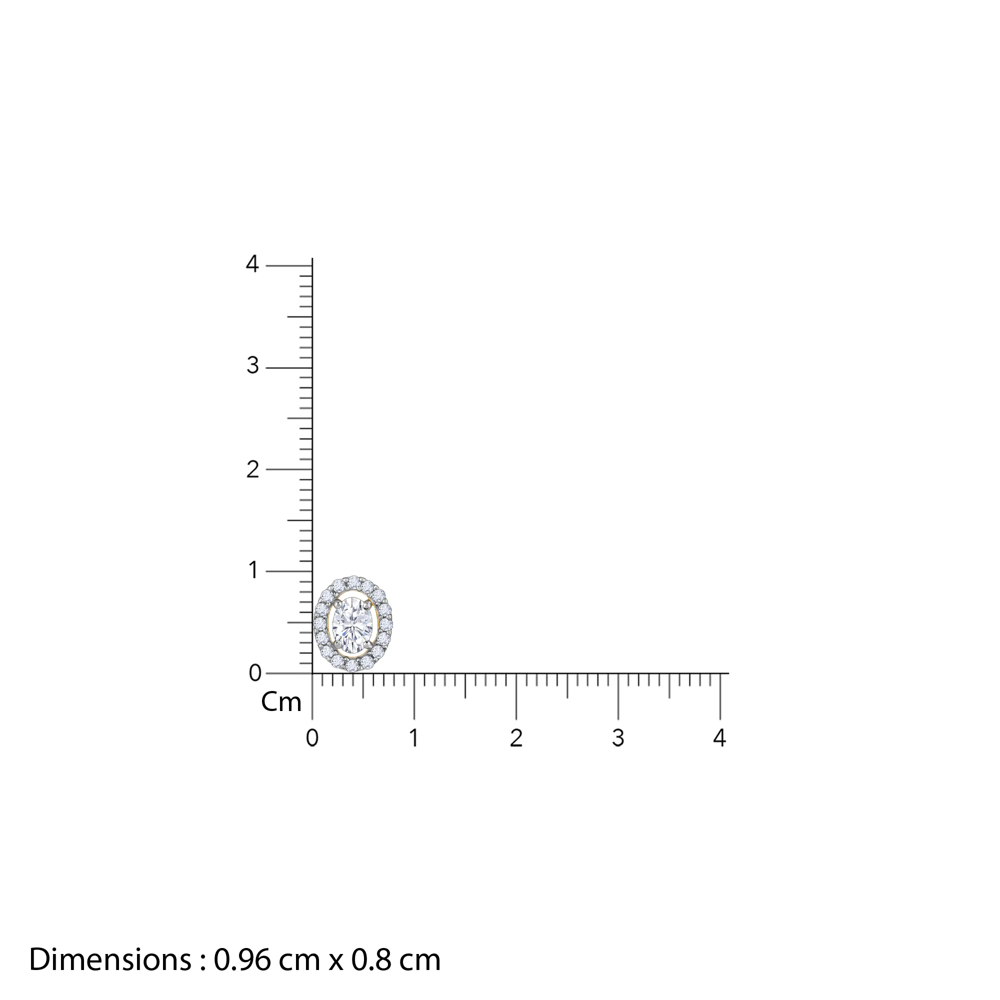 Gold Vesta Halo Solitaire Lab Grown Diamond Studs - Image 6