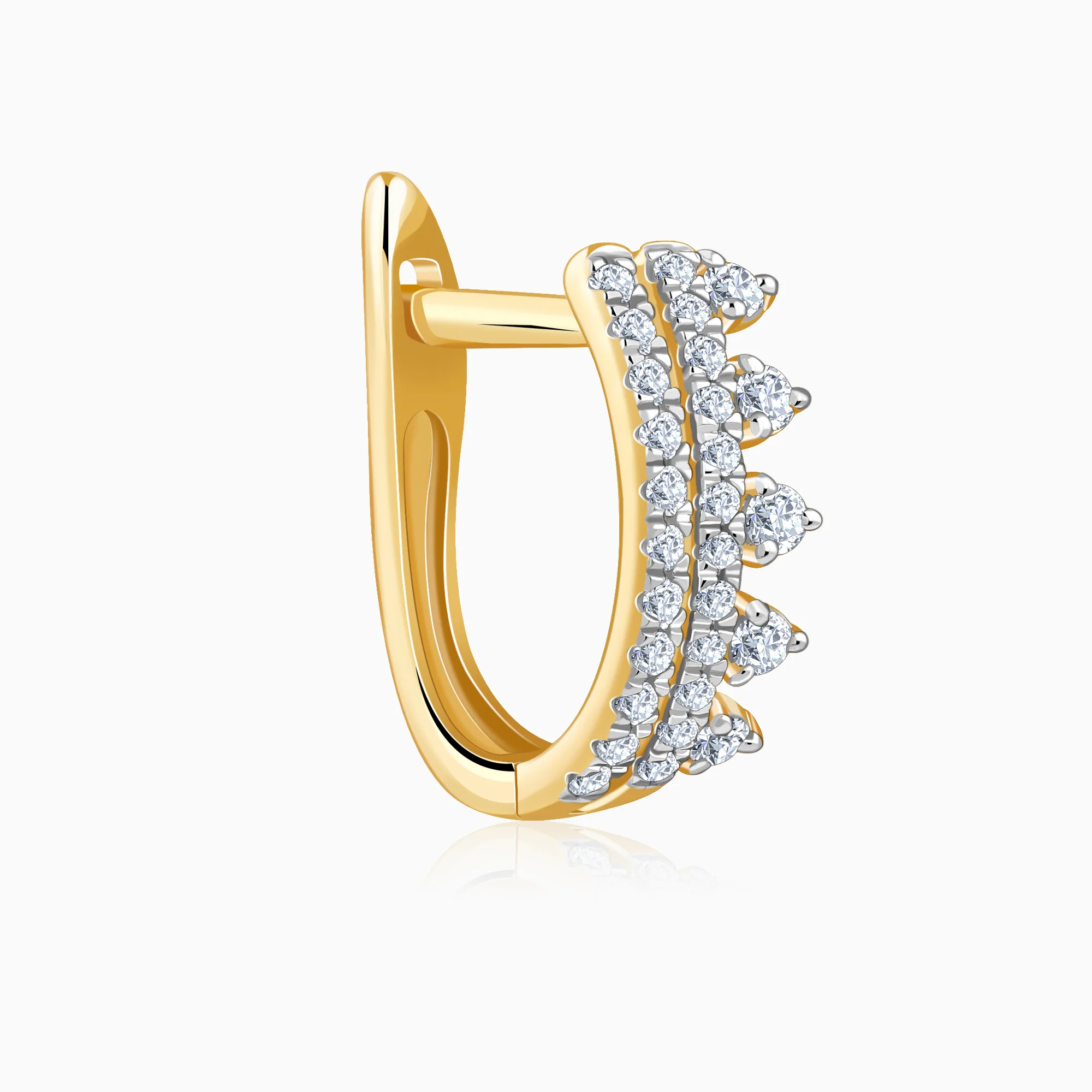 Gold Veyona Lab Grown Diamond Earrings - Image 4
