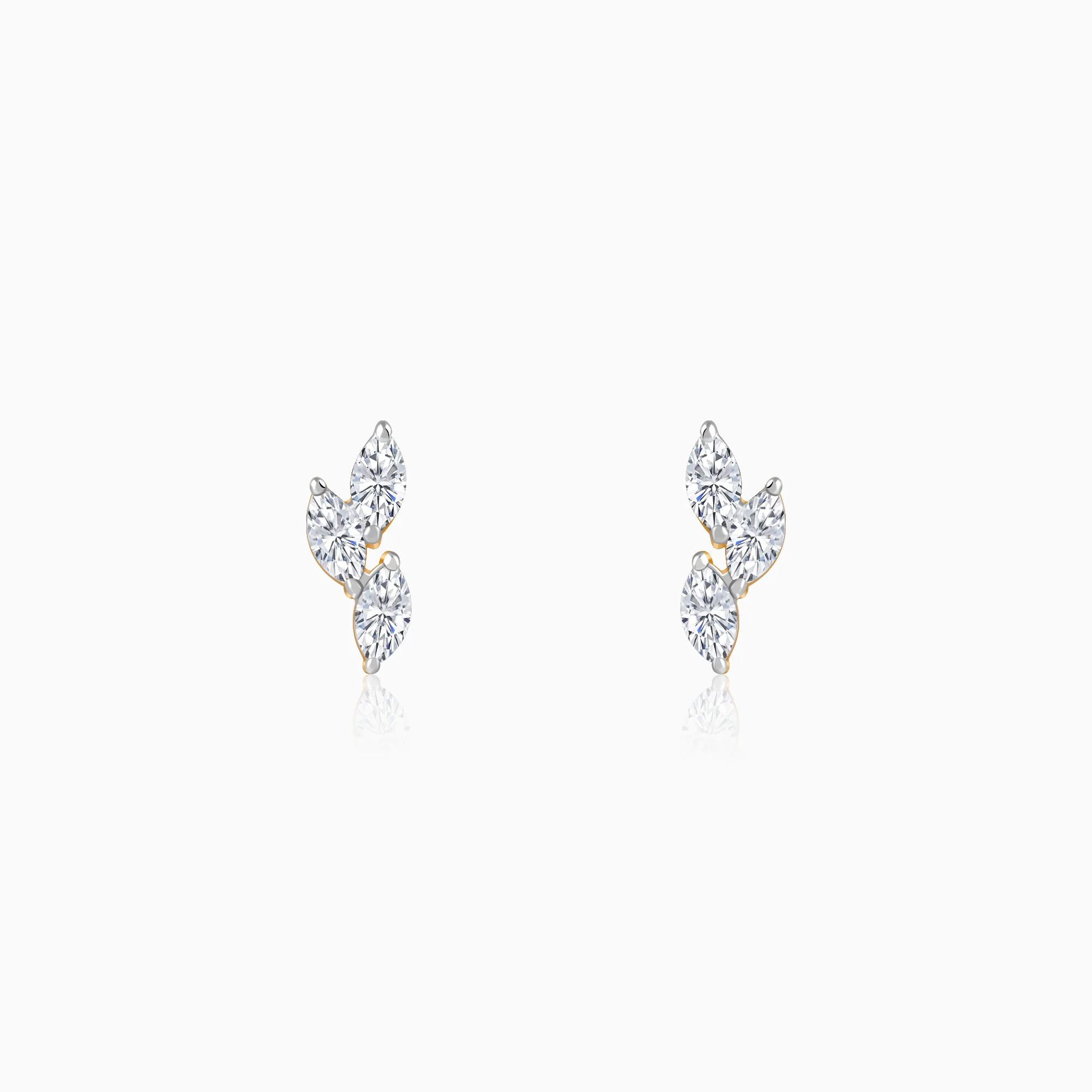 Gold Vine of Love Lab Grown Diamond Earrings
