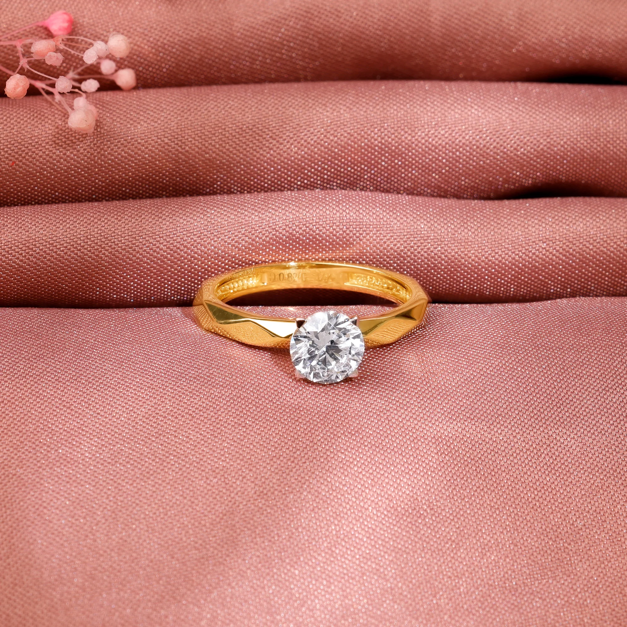 Gold Vow Solitaire Lab Grown Diamond Ring - Image 2