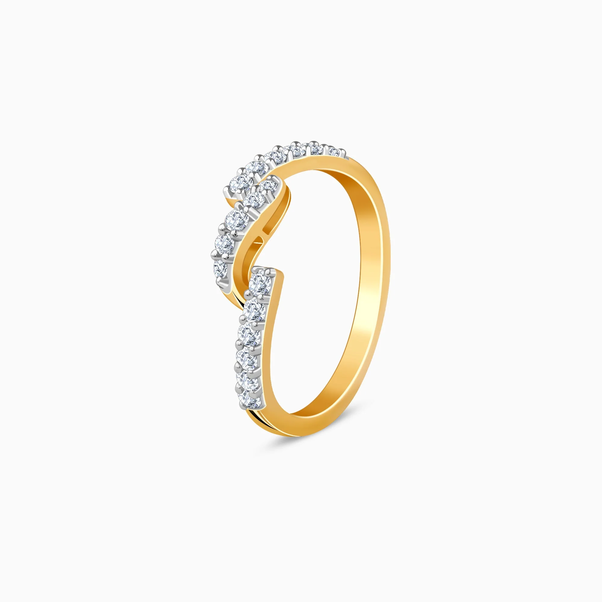 Gold Wave Glow Lab Grown Diamond Ring - Image 4