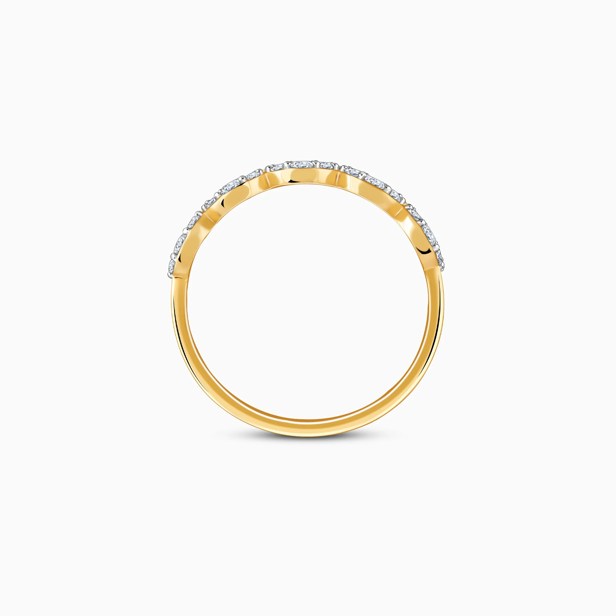 Gold Wavy Wonder Lab Grown Diamond Ring - Image 5