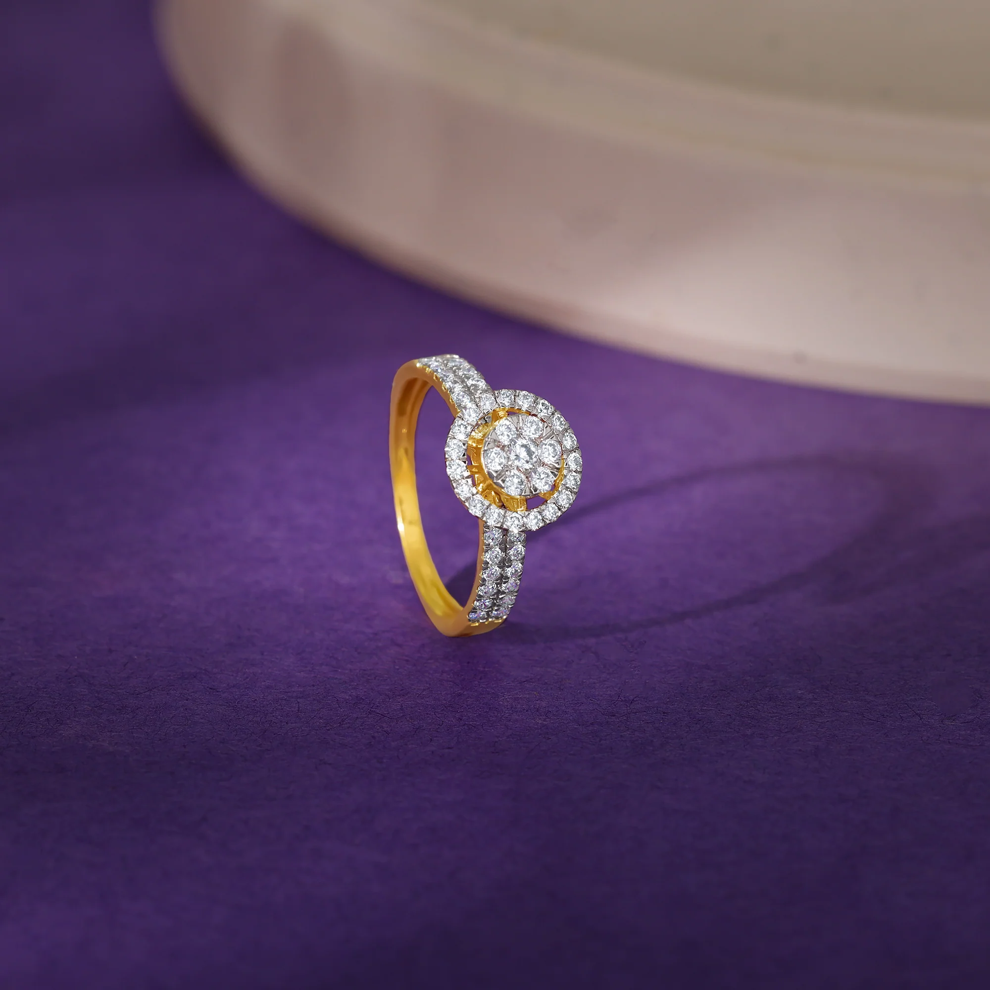 Gold Whirlwind Diamond Ring - Image 2