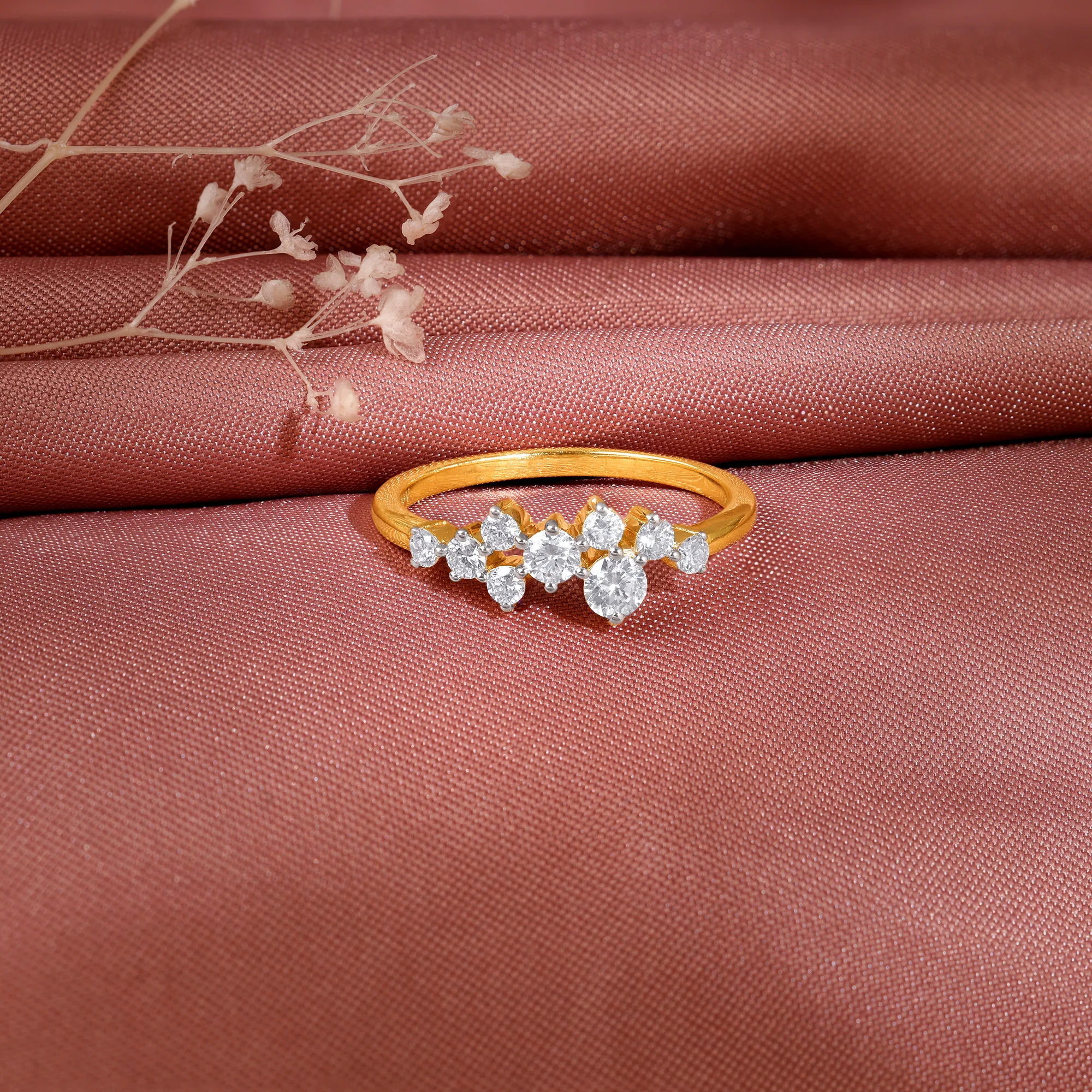 Gold Whispering Dew Lab Grown Diamond Ring - Image 2