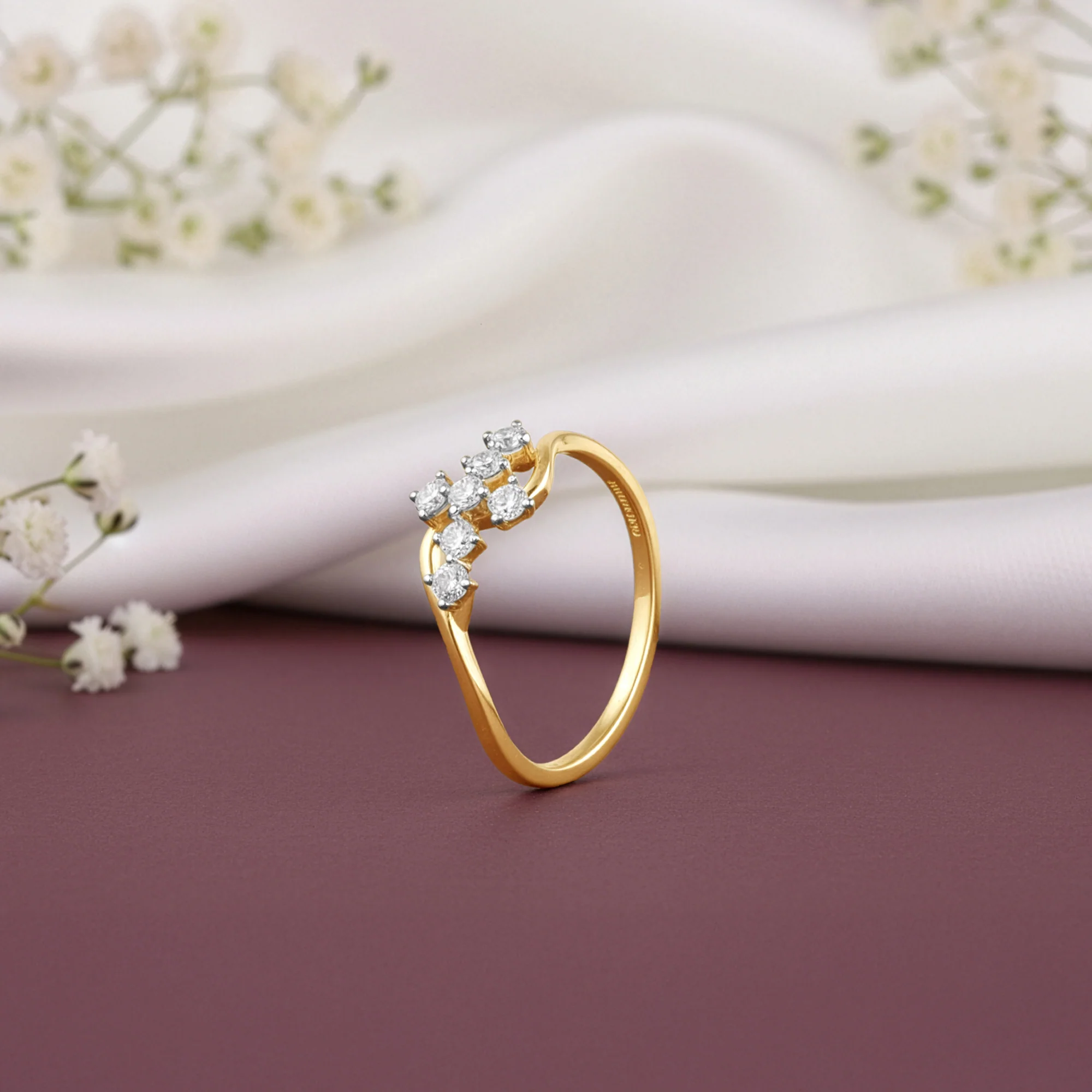 Gold Willow Lab Grown Diamond Ring - Image 2