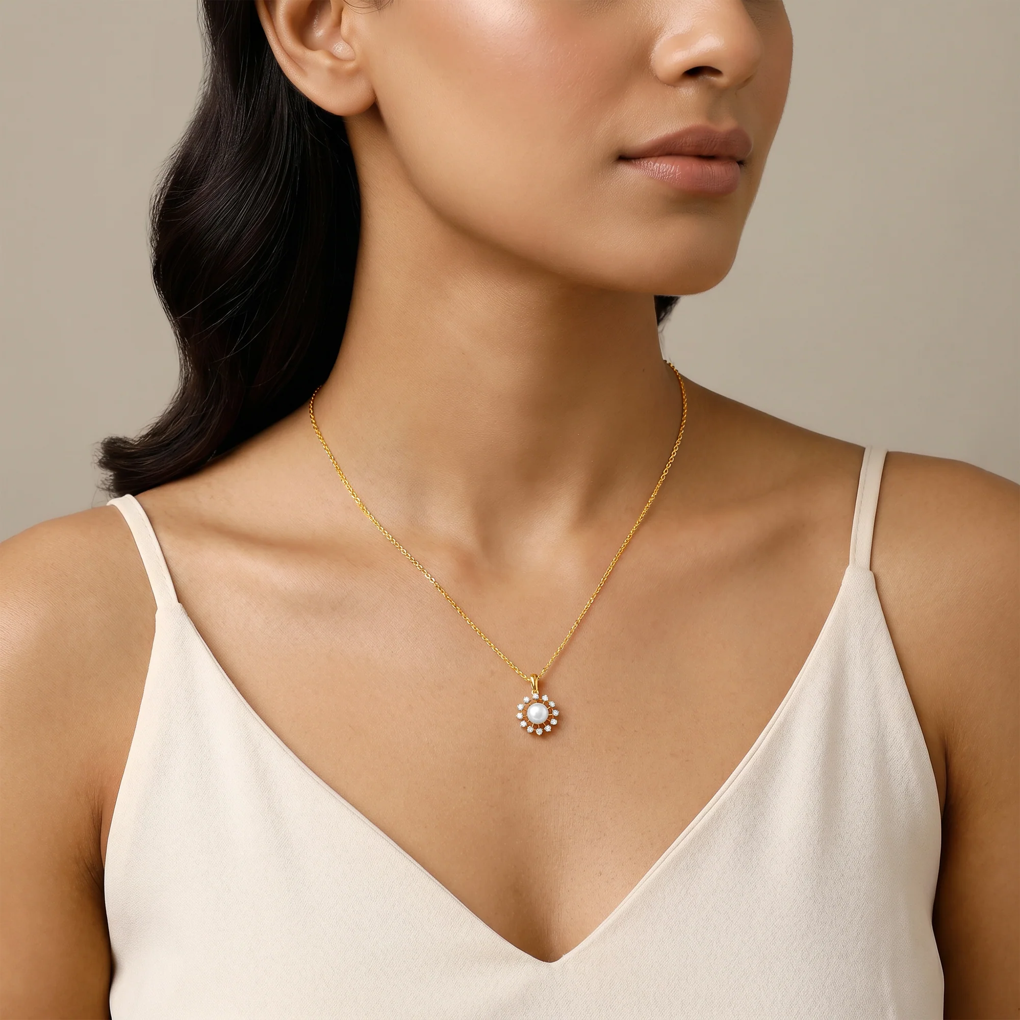 Gold Zahra Shine Lab Grown Diamond Pendant - Image 3