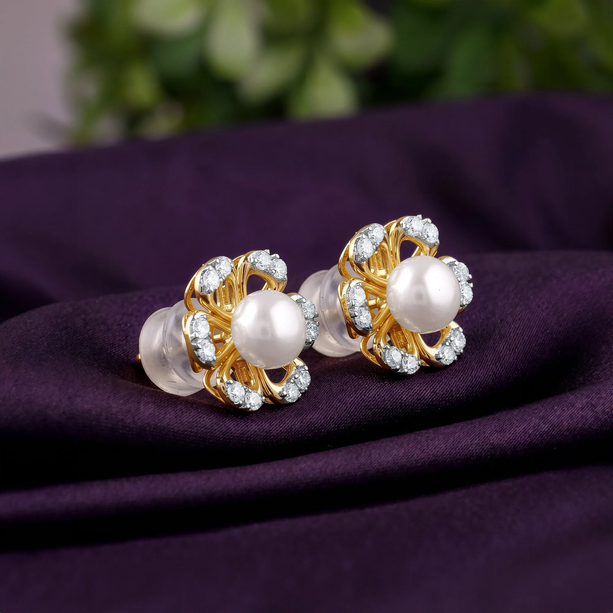 Gold Zahra Shine Lab Grown Diamond Studs - Image 2