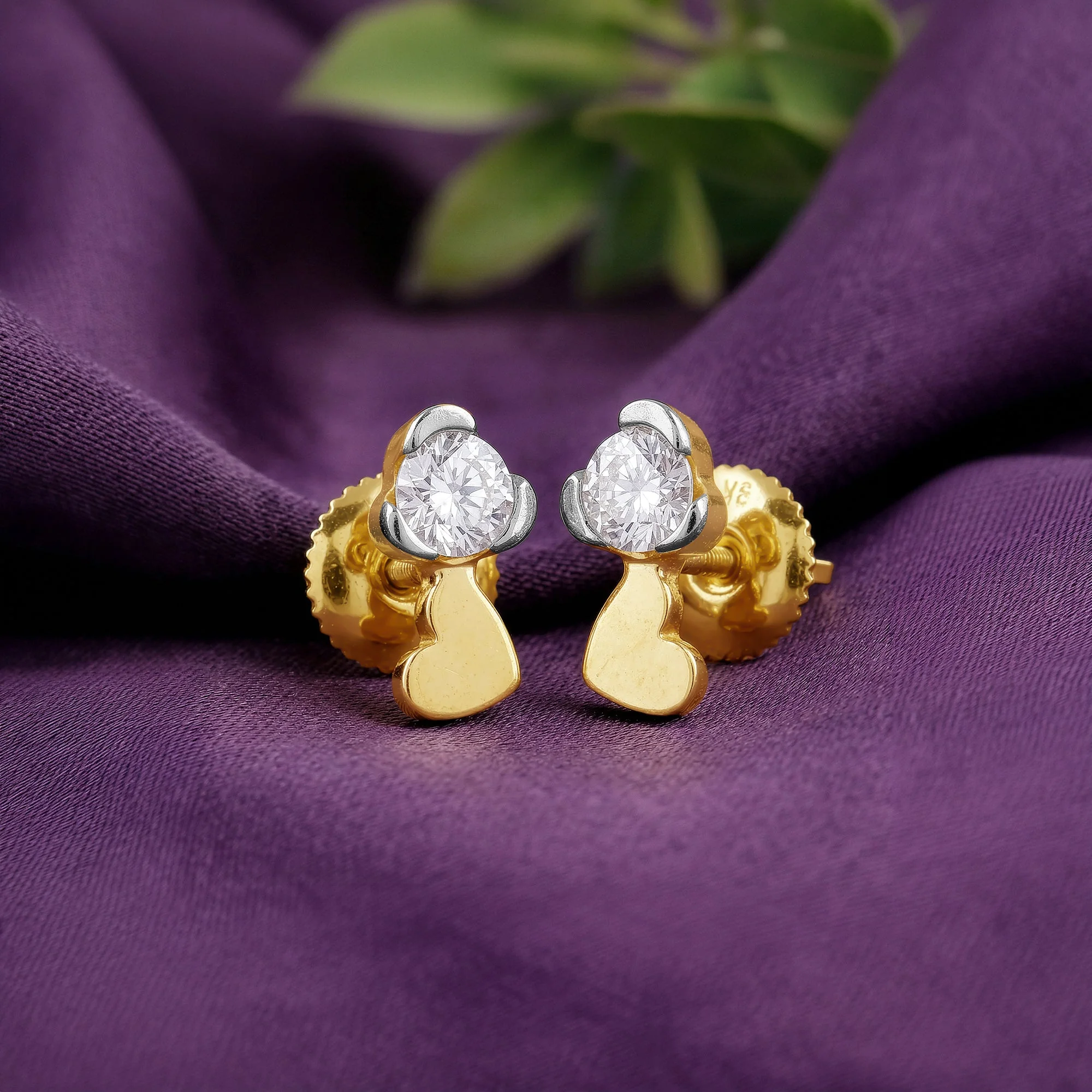 Gold Zephyr Lab Grown Diamond Earrings - Image 2